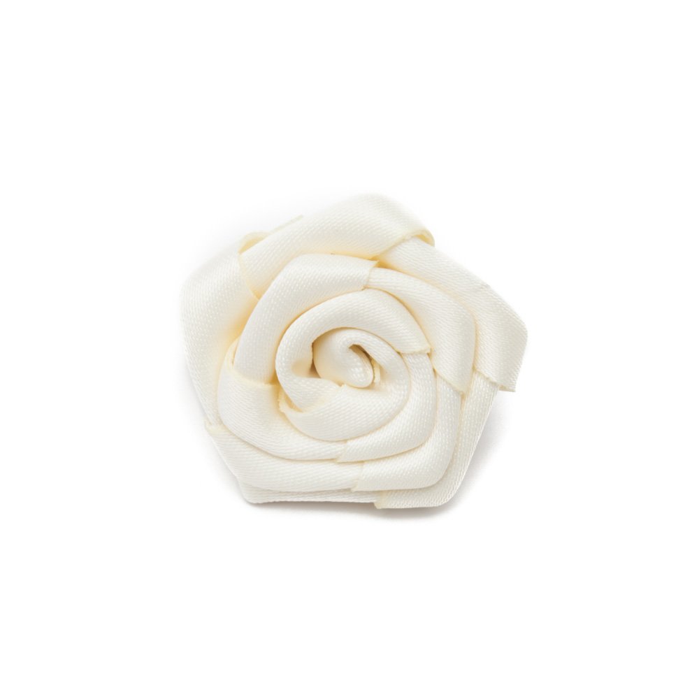 Jacob Alexander Satin Open Rose Lapel Flower Boutonniere - Elegant Wedding Boutonniere for Groom, Bridal Party & Prom - Perfect for Weddings, Formal Events & Special Occasions
