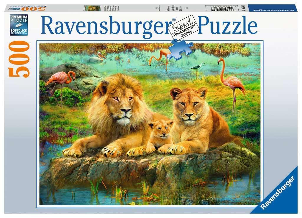 Ravensburger 500-Piece Adult Puzzle - Lions in the Savanna (16584) - Challenging Jigsaw Puzzle for Adults, Perfect for Relaxation & Family Game Night