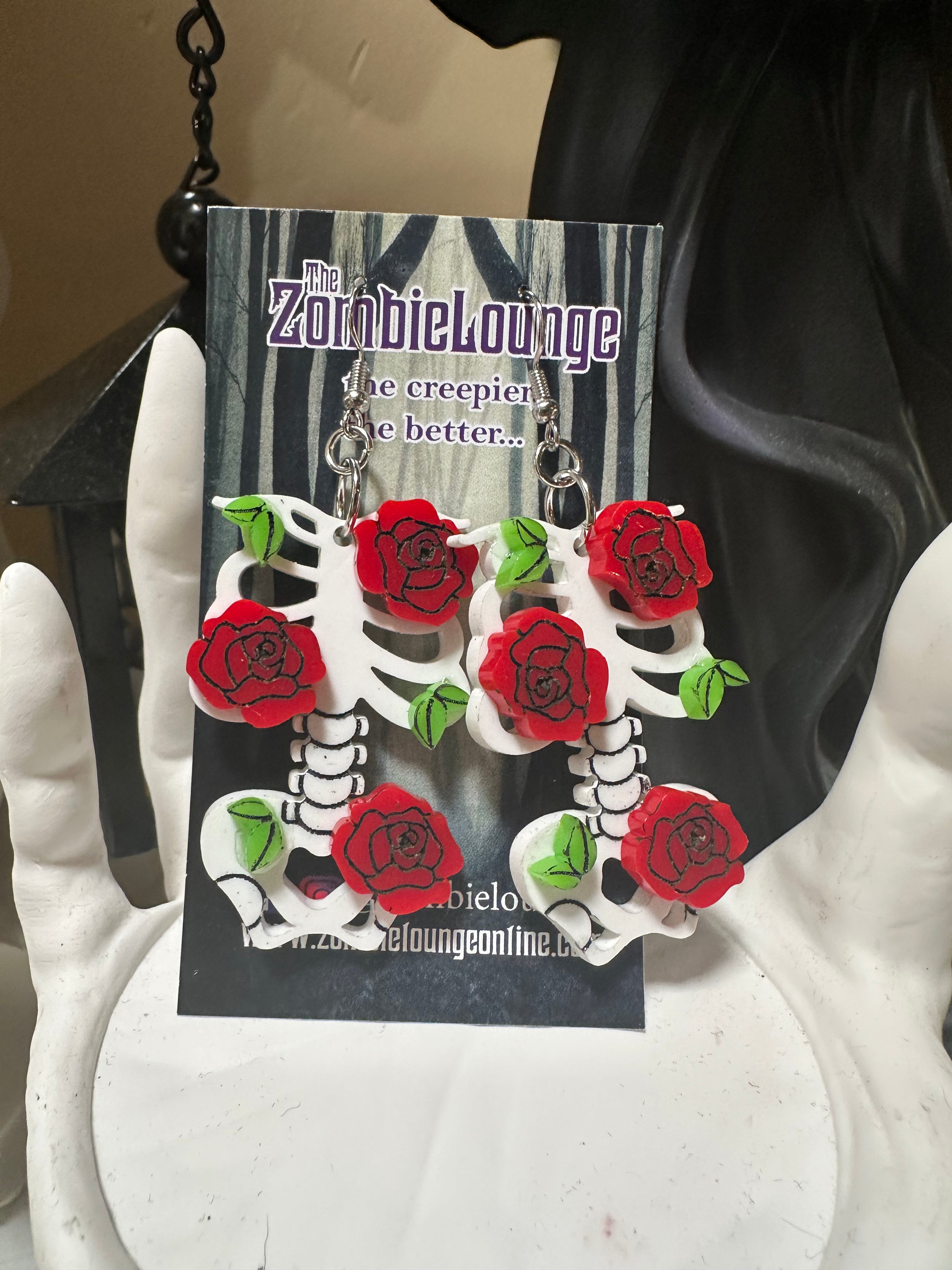 Lovely Bones Earrings - Dainty Skeleton Jewelry for Women, Gothic Boho Style Stud or Dangle Earrings - Perfect for Halloween, Day of the Dead, Punk Fashion & Alternative Outfits