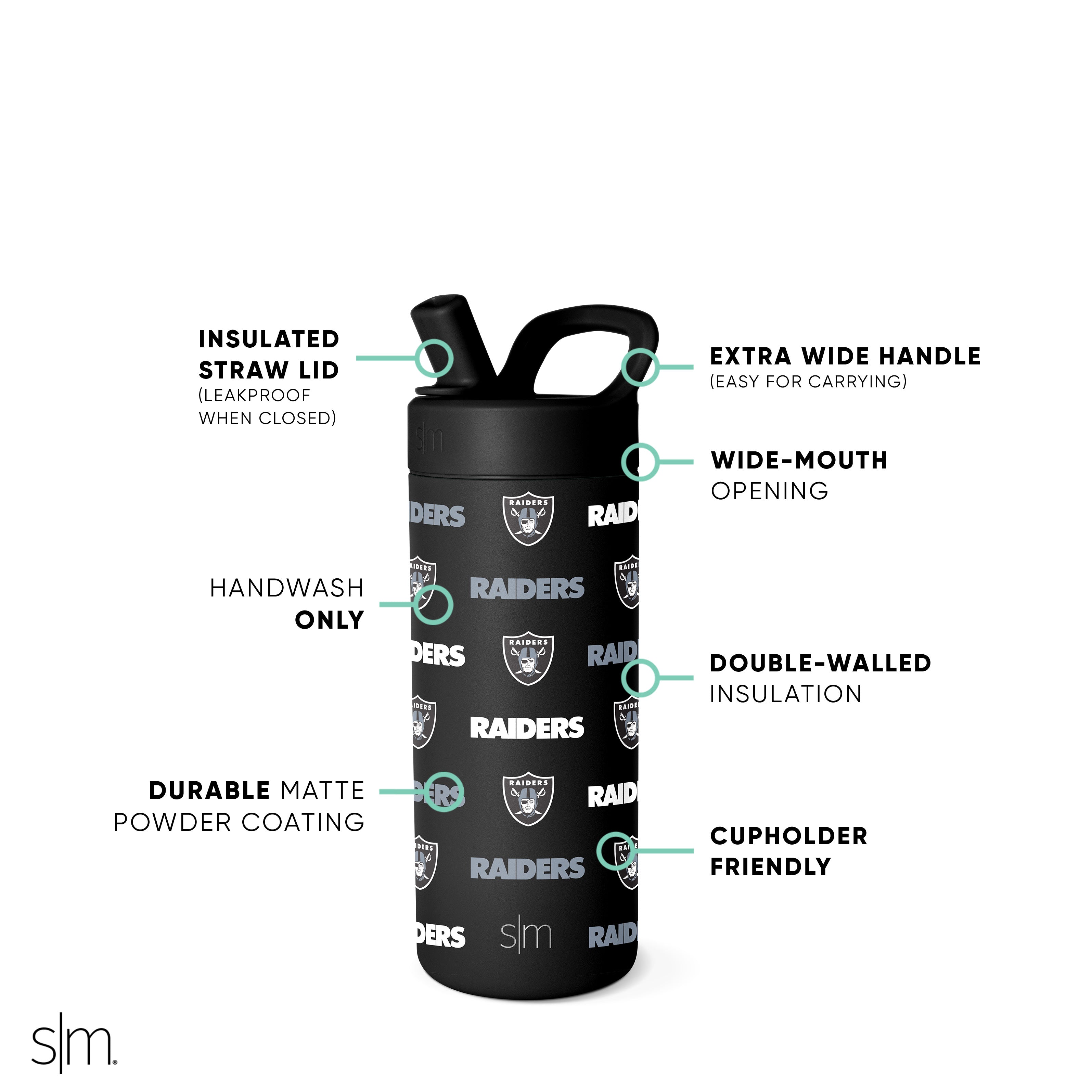 NFL Team Insulated Tumbler with Manual Straw Lid - Perfect for Football Games, Tailgating & Office Use