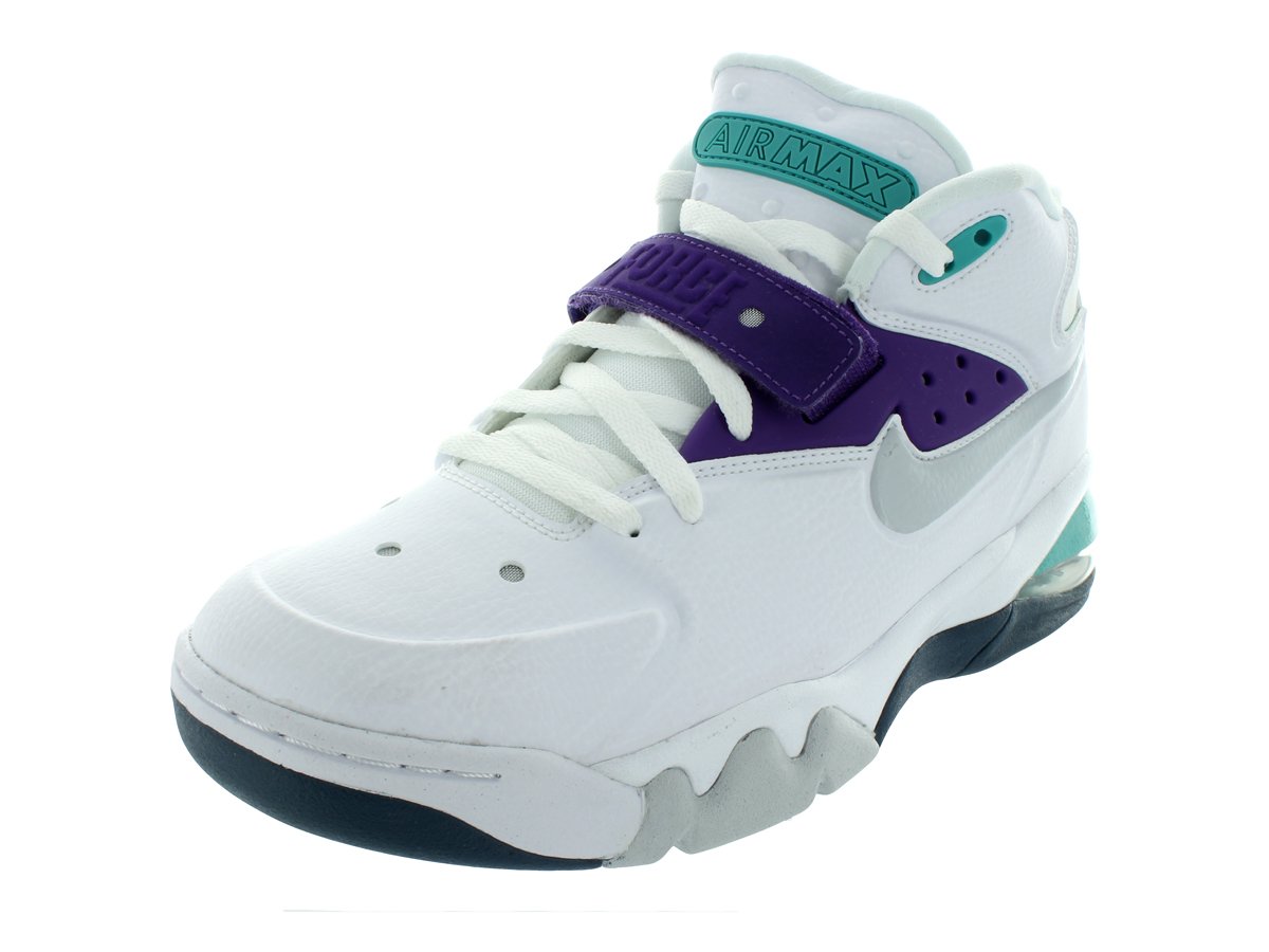 Nike Men's Air Command Force Basketball Shoes - White/Lynx Blue/Bright Crimson/Wolf Grey - High-Performance Sneakers for Court Play & Casual Wear