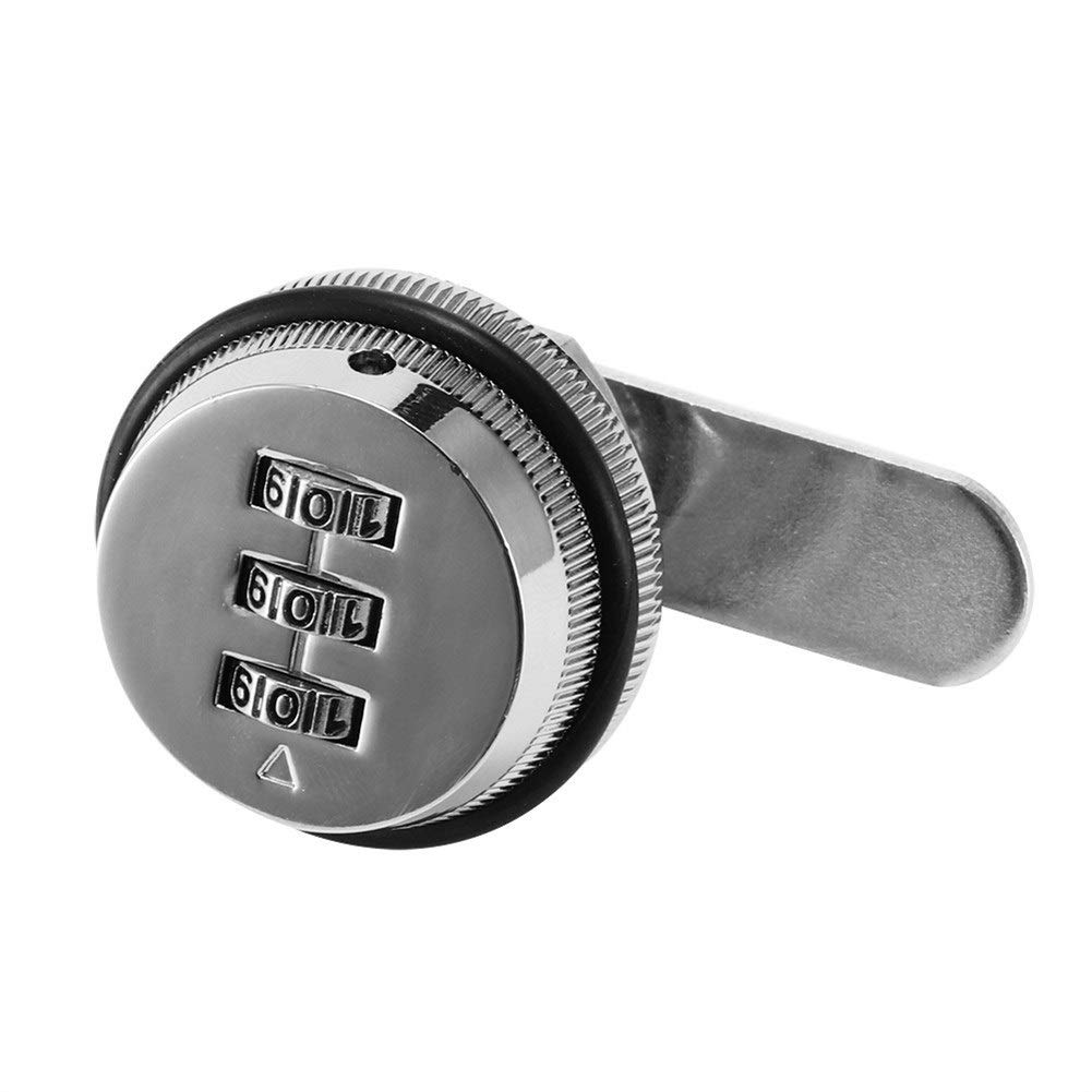 3-Digit Combination Cabinet Lock - Zinc Alloy Keyless Security Lock for Mailbox, Cabinet, RV, Storage (Silver) | Secure Your Valuables at Home & Office