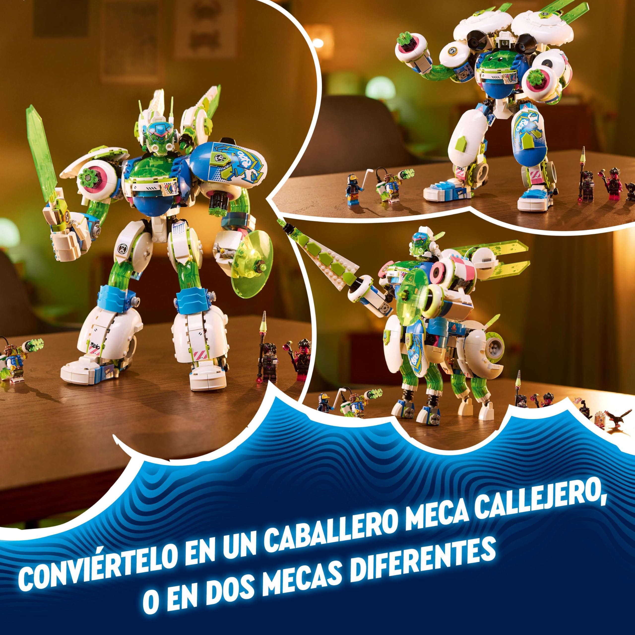 LEGO DREAMZzz 3-in-1 Building Toy Set - Mateo & Z-Blob Knight Mech Battle Robot & Space Shuttle, Creative Construction Kit with 4 Minifigures 71485, STEM Educational Gift for Boys & Girls Ages 10+ | Space Adventure & Robot Battle Play Scenes