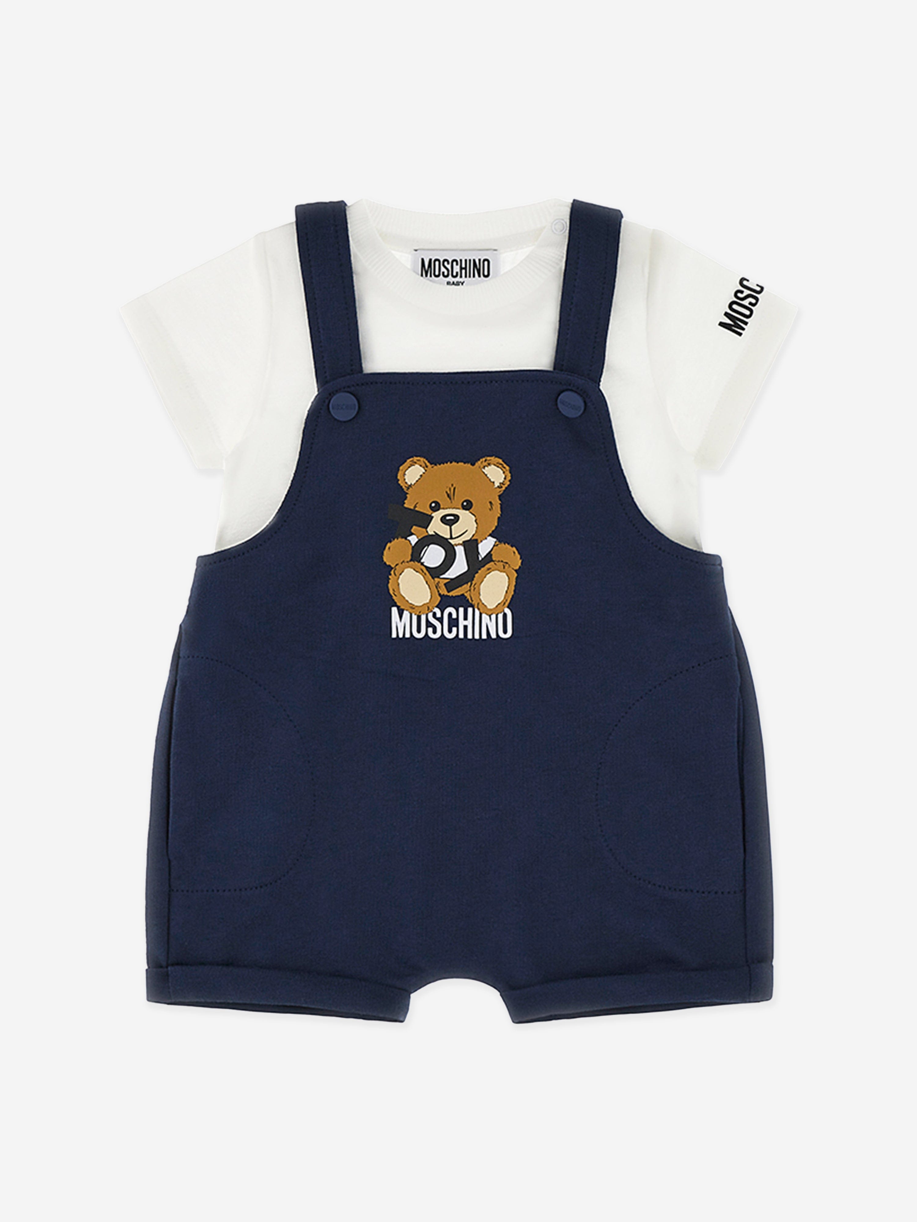 Baby Boys Navy Blue T-Shirt and Dungarees Set - Cute Outfit for Playtime, Daycare & Photo Shoots
