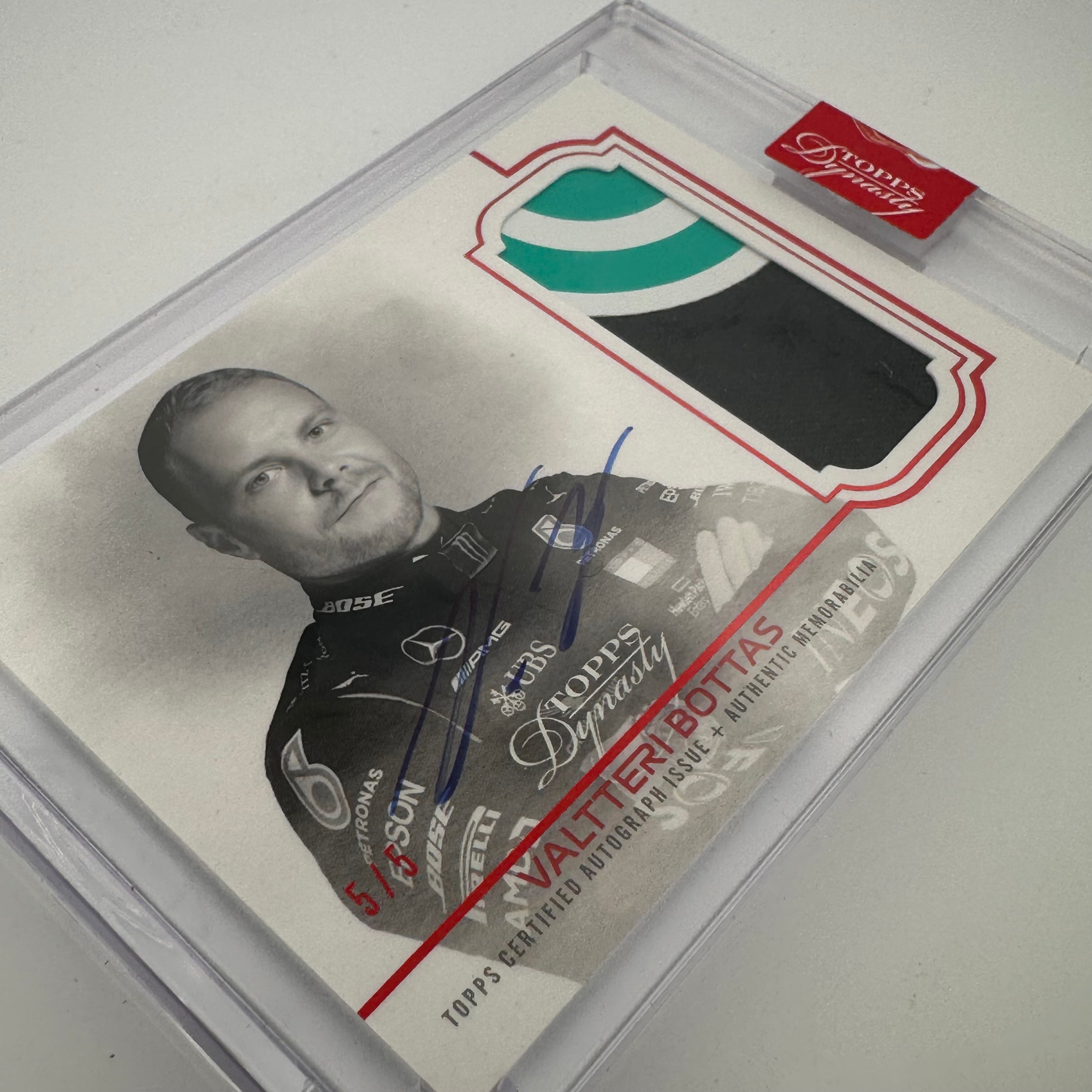 2020 Dynasty Valtteri Bottas #DAP VB Autograph Patch Card - Limited Edition 5/5 Red - Perfect for F1 Memorabilia Collectors & Racing Fans Display
