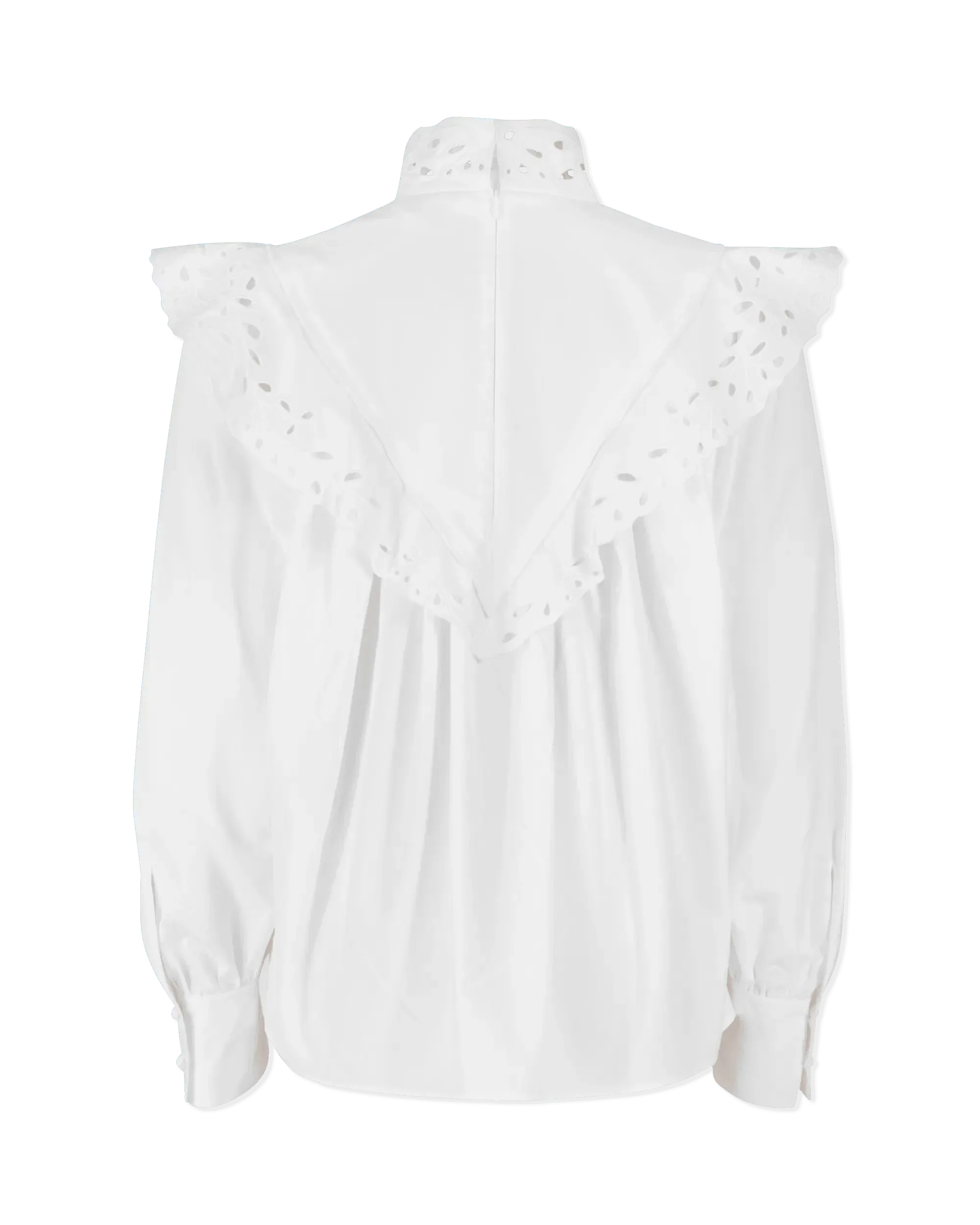Embroidered Long Sleeve Blouse for Women - Elegant Floral Lace Top - Comfortable Office & Party Wear - Perfect for Work, Date Night & Special Occasions