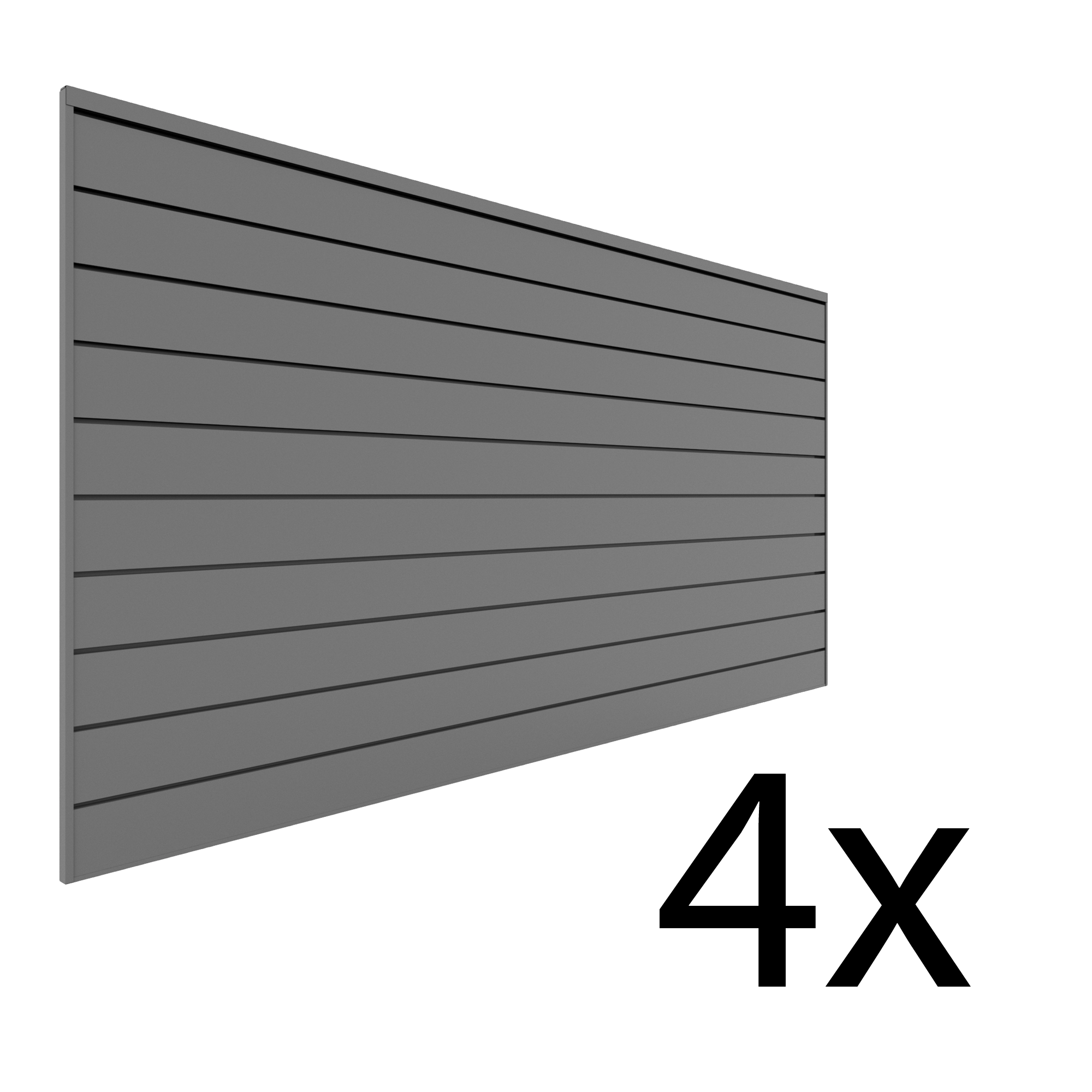 4 ft. x 8 ft. PVC Slatwall Panel - 4 Pack (128 sq ft) - Retail Store Display, Garage Organization & Wall Storage Solution