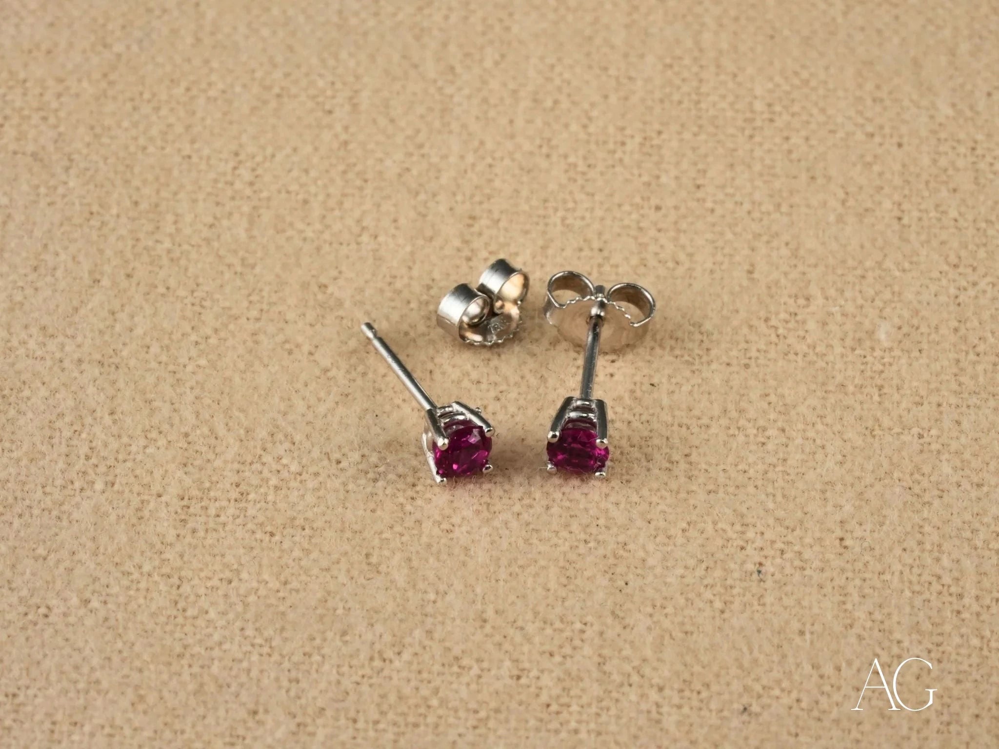 18k White Gold CZ Stud Earrings for Women - Sparkling Cubic Zirconia Earrings for Everyday Wear & Special Occasions | Wedding, Party, Anniversary Gift Idea