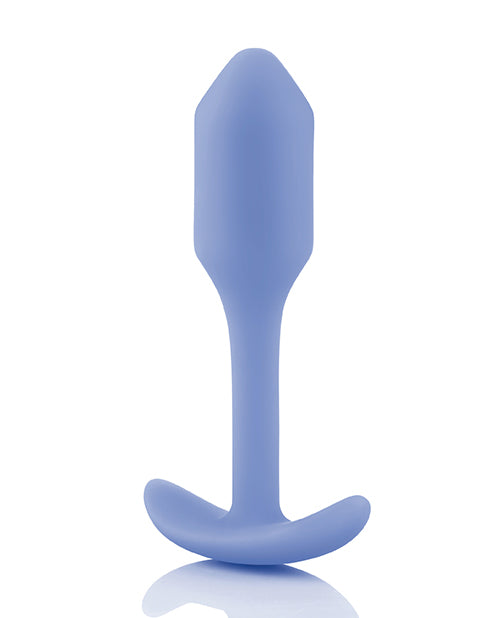 B Vibe Snug Plug 1 - Weighted Silicone Butt Plug for Beginners (Violet) | Comfortable Anal Training & Sensual Play | Perfect for Couples & Solo Exploration