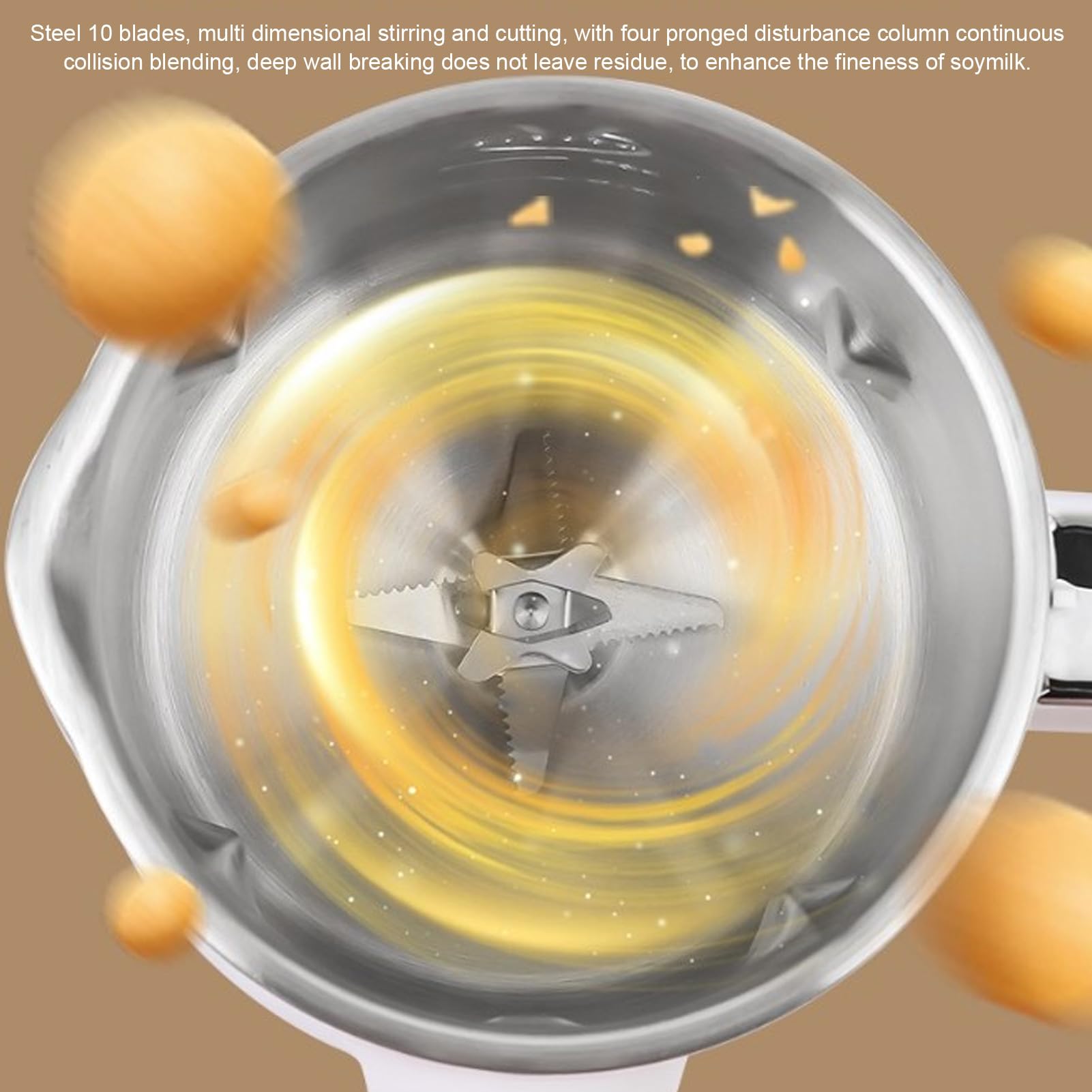 Smart Touch Nut Milk Maker with 10 Stainless Steel Blades - 110V US Plug Soy Milk Machine for Home Kitchen - Perfect for Almond Milk, Oat Milk & Healthy Plant-Based Drinks