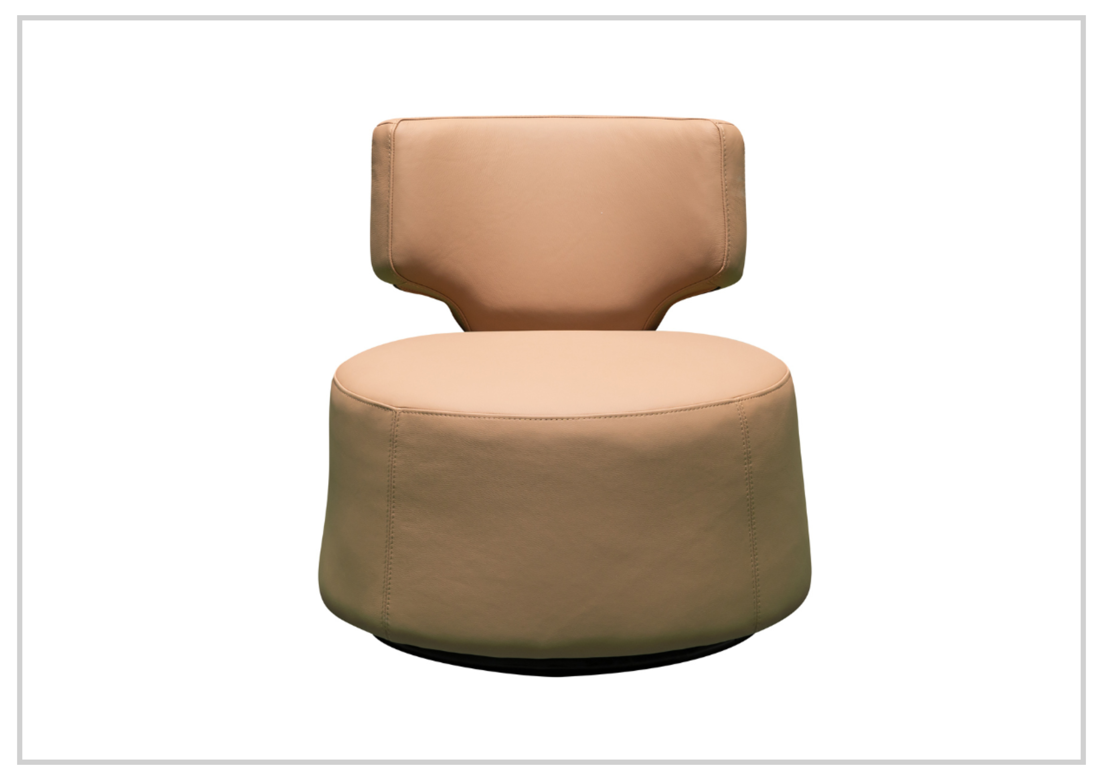 Klaussner Pavia Leather Swivel Chair with Foam Back & Seat Cushion - Modern Office Chair for Home & Office Workspace, Comfortable Desk Chair for Working, Studying or Gaming