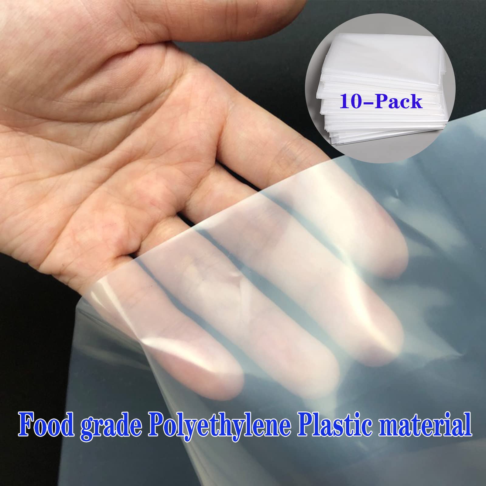 10 Pack 32x42 Inches Clear Plastic Storage Bags - Dustproof & Moistureproof Jumbo Moving Bags for Blankets, Clothes, Plush Toys, Luggage, Comforters - Perfect for Home Organization, Travel & Seasonal Storage