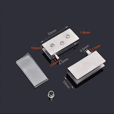 2 Pack NUZAMAS Cabinet Door Pivot Hinges Set - Upper & Lower Installation, Glass Door Hinge Latch with Clamps for Kitchen Cabinets, Wardrobes & Display Cases (Heavy Duty Hardware for Smooth Door Movement)