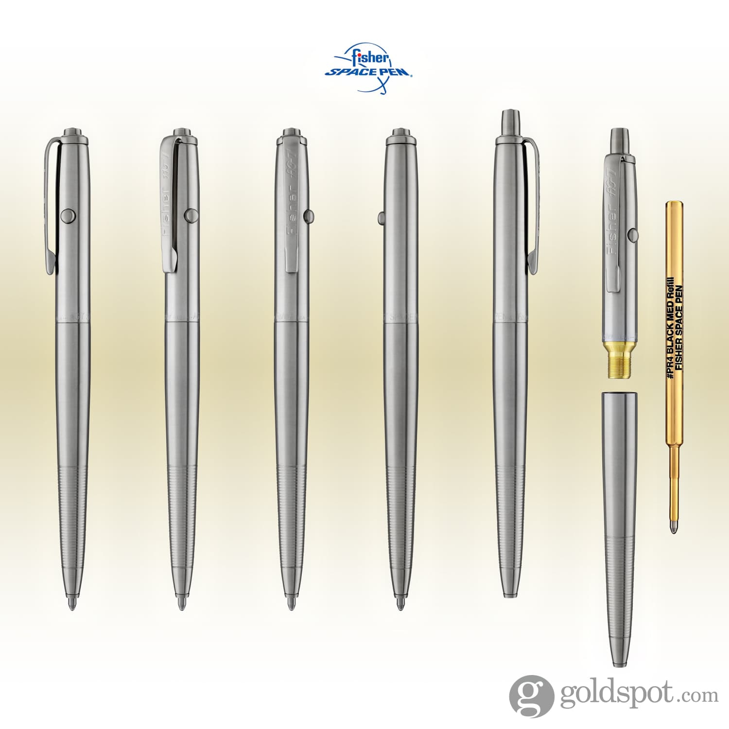 Fisher Space Pen AG7 Astronaut Ballpoint Pen - Titanium Nitride Finish - NASA-Approved for Zero Gravity Writing - Perfect for Space Enthusiasts, Collectors & Everyday Use