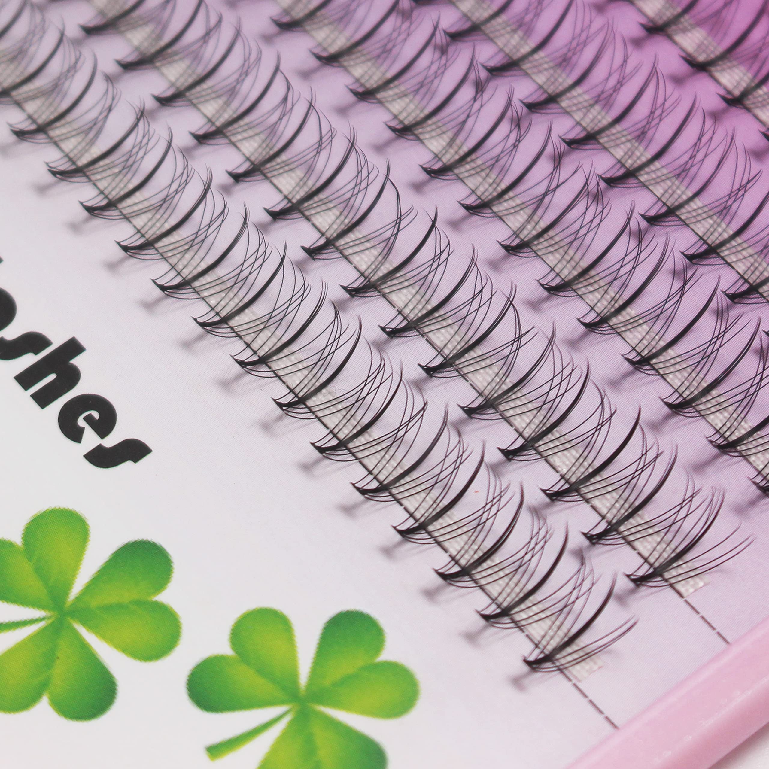 200 Clusters D Curl Flower Fairy False Eyelashes - 8-16mm Natural Soft Fluffy Wispy Lashes for Grafting & Extensions (14mm Option) | Perfect for Weddings, Parties & Everyday Glam