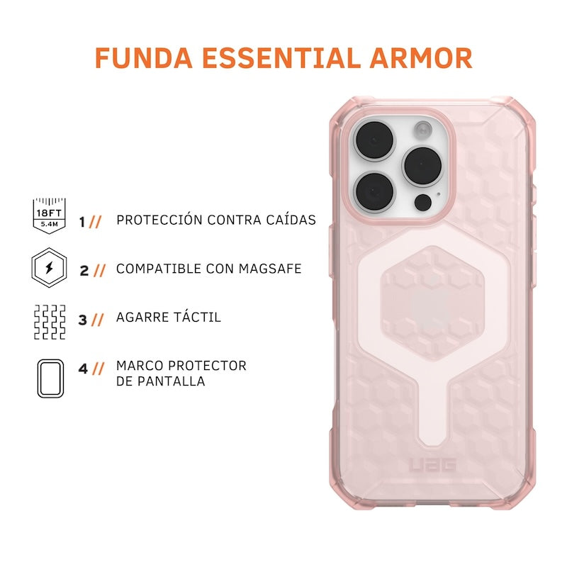 UAG Essential Armor Case for iPhone 16 Pro - Rugged Protective Cover with Military-Grade Drop Protection | Perfect for Outdoor Adventures & Daily Use