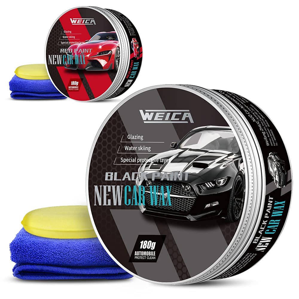 Premium Black & Red Solid Car Wax - High Gloss Protection for Cars, Trucks & SUVs - Ideal for Detailing, Showroom Shine & Long-Lasting Paint Protection