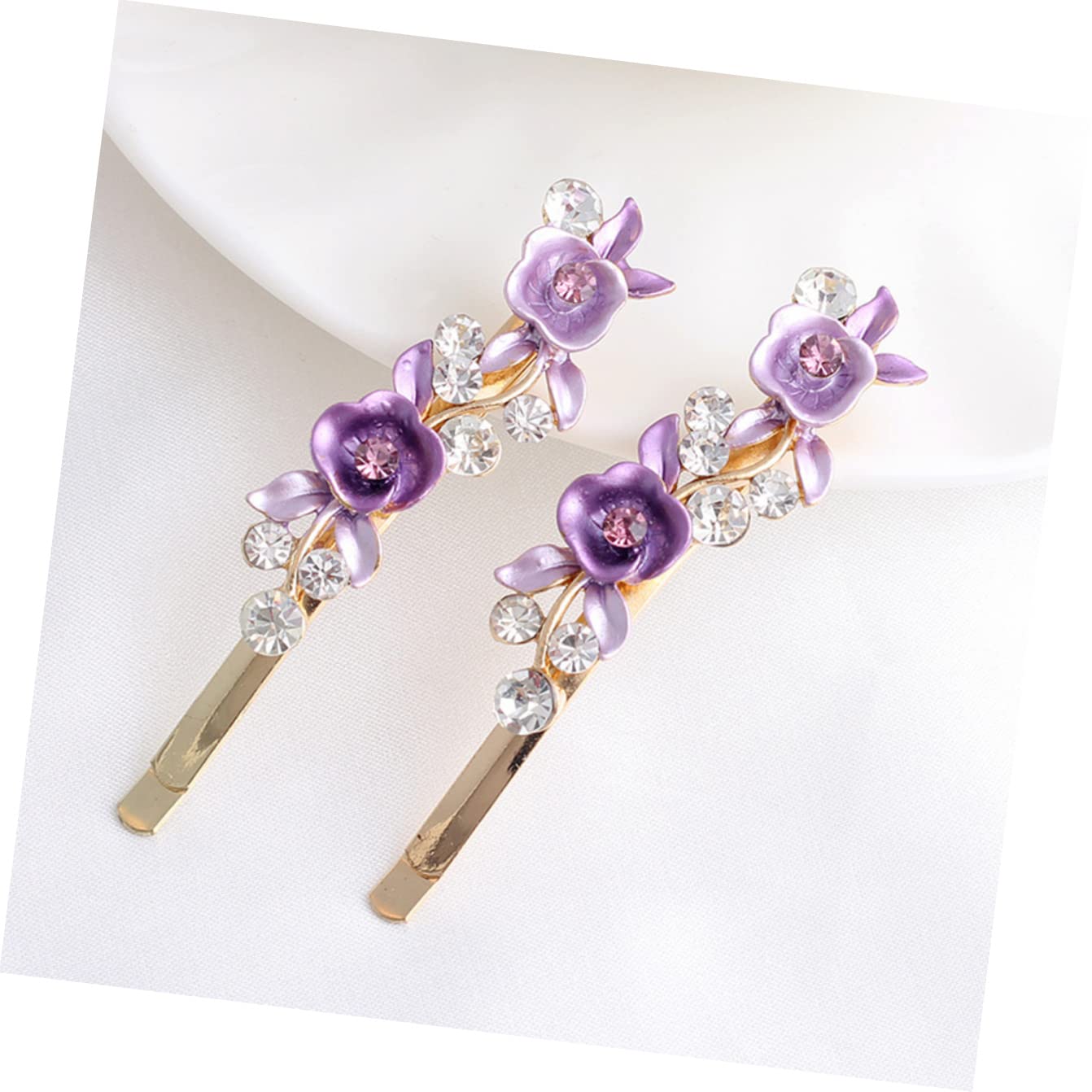Elegant Rhinestone Hair Clips for Women - Flower Hair Barrettes for Party & Wedding