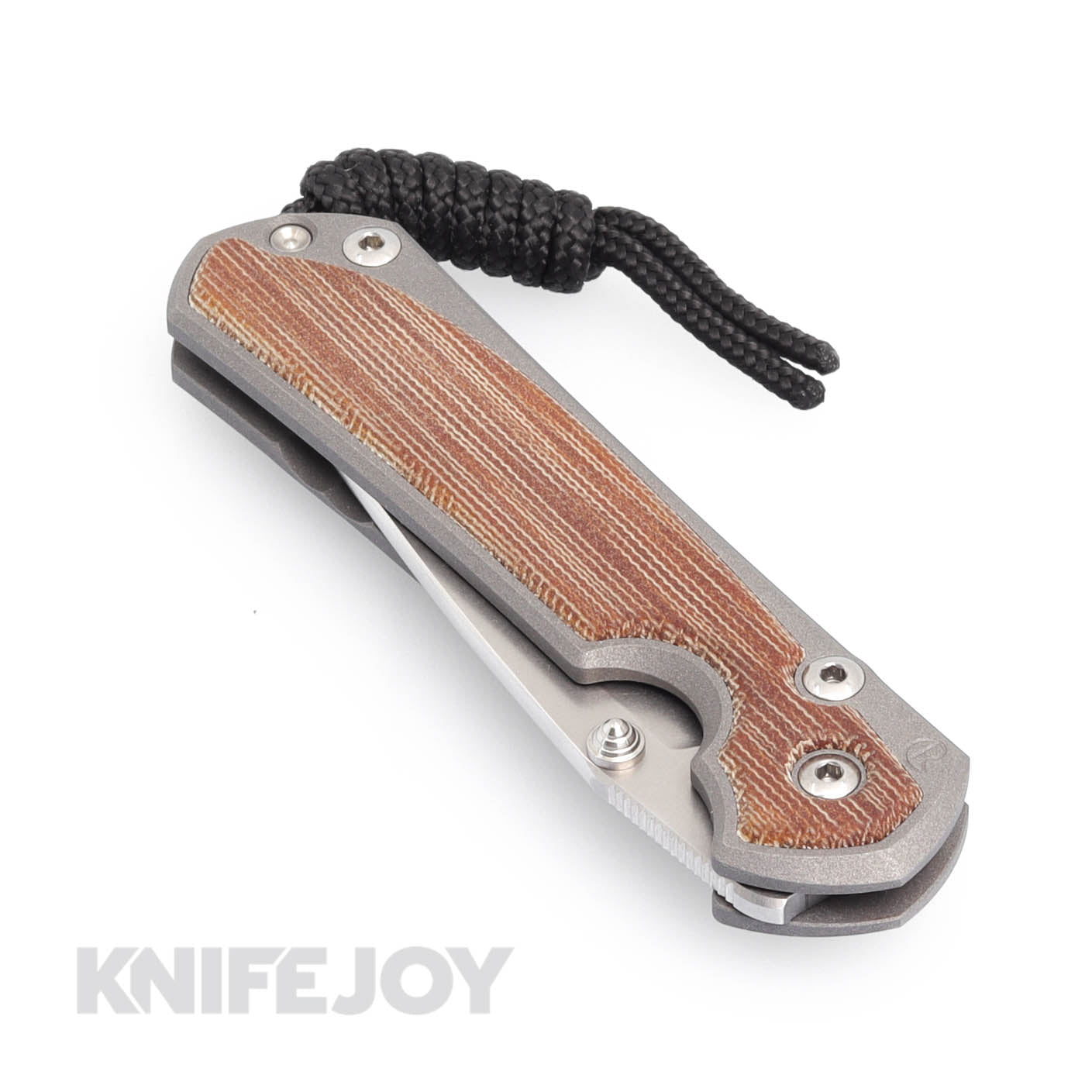 Chris Reeve Knives Small Sebenza 31 LH - Natural Canvas Micarta Inlay Drop Point Folding Knife | EDC, Outdoor, Camping & Survival Gear