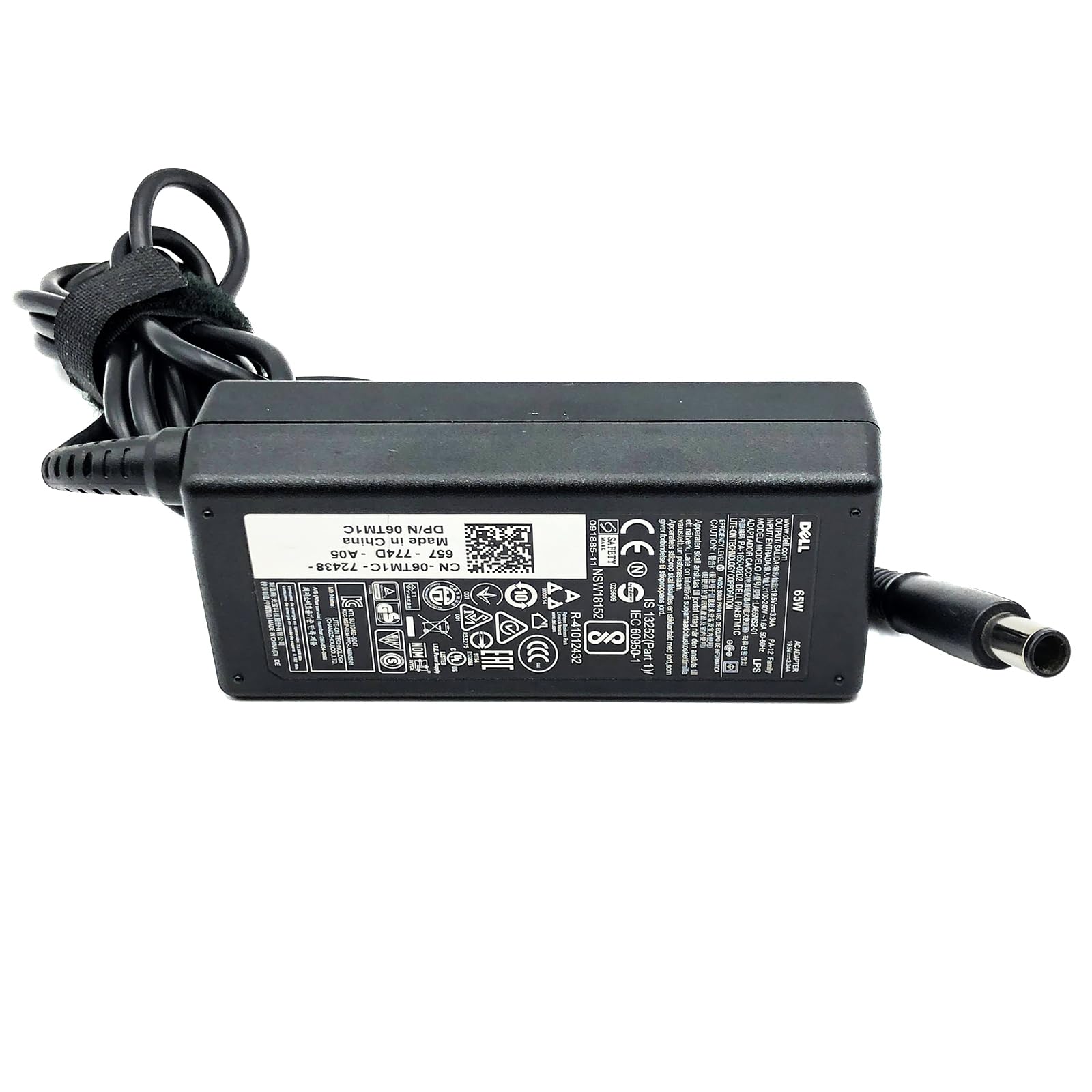 Original Dell 65W AC Power Adapter Charger for Inspiron 15 3520/3521/3537, Inspiron 15R 5520/5521/7520/N5110 Laptops - Perfect for Home, Office & Travel Use
