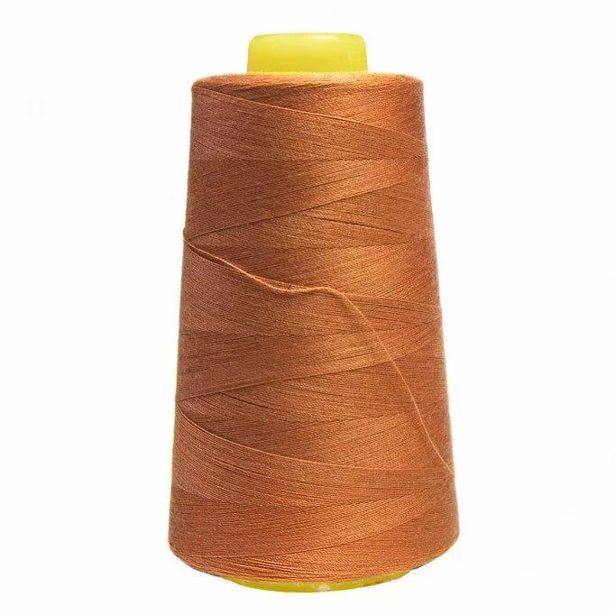 Premium Overlock Thread - Cognac Color for Sewing, Quilting & Serging - Ideal for Home & Professional Tailoring Projects
