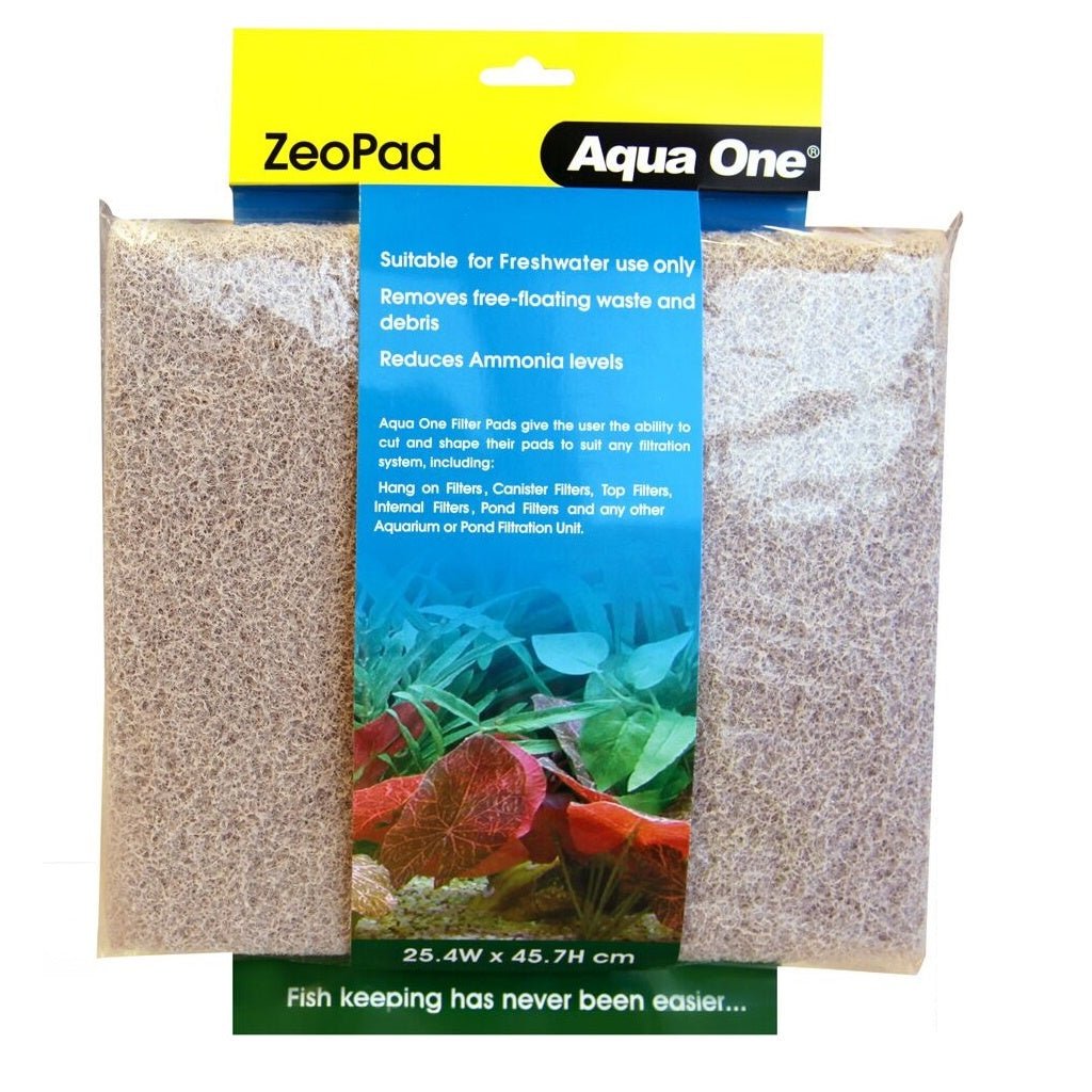Aqua One Zeo Pad Filter Pad - Premium Aquarium Filter Media for Crystal Clear Water | Perfect for Freshwater & Saltwater Fish Tanks, Reef Tanks, and Aquatic Plant Setups