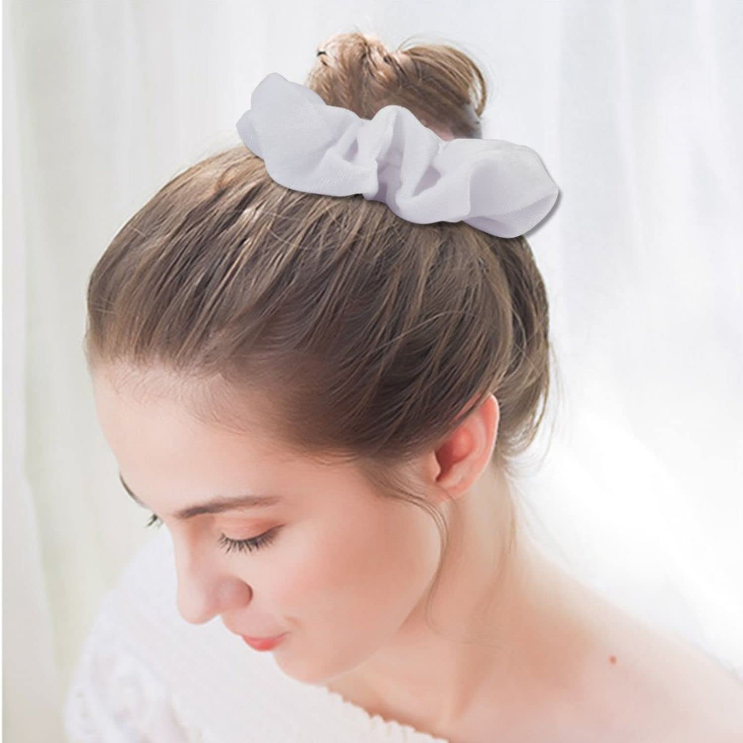 Trendy Club 6 Pack Black Velvet Oversized Scrunchies - No Crease Hair Ties for Women & Girls, Soft Big Hair Scrunchy Elastic Bands (Gentle on Hair) - Perfect for Workouts, Office, or Everyday Styling