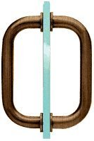 CRL 6 Inch Brushed Bronze Shower Door Pull Handles - 3/4