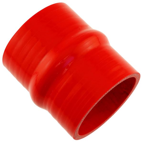 Pegasus SHH76-RED 3 Inch ID Red Silicone Hump Hose - Flexible High-Temp Hose for Automotive, Marine & Industrial Use - No Logo