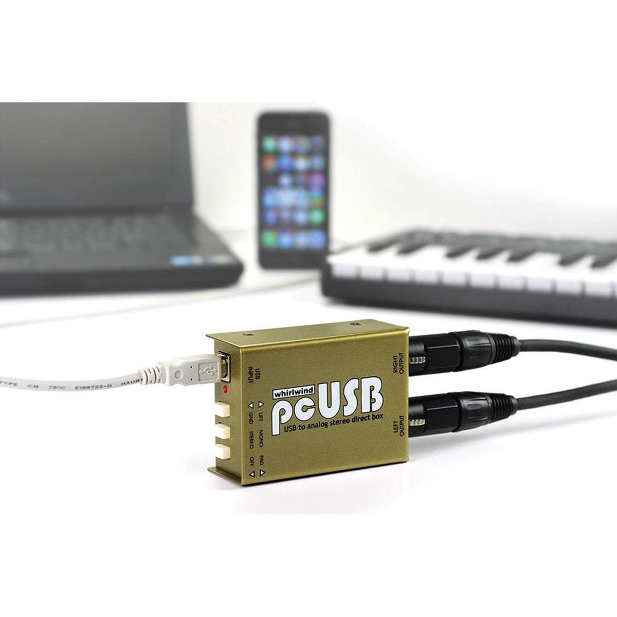2-Channel Active USB DI Box for PC & Audio Recording - Perfect for Podcasting, Live Streaming & Studio Sound Setup