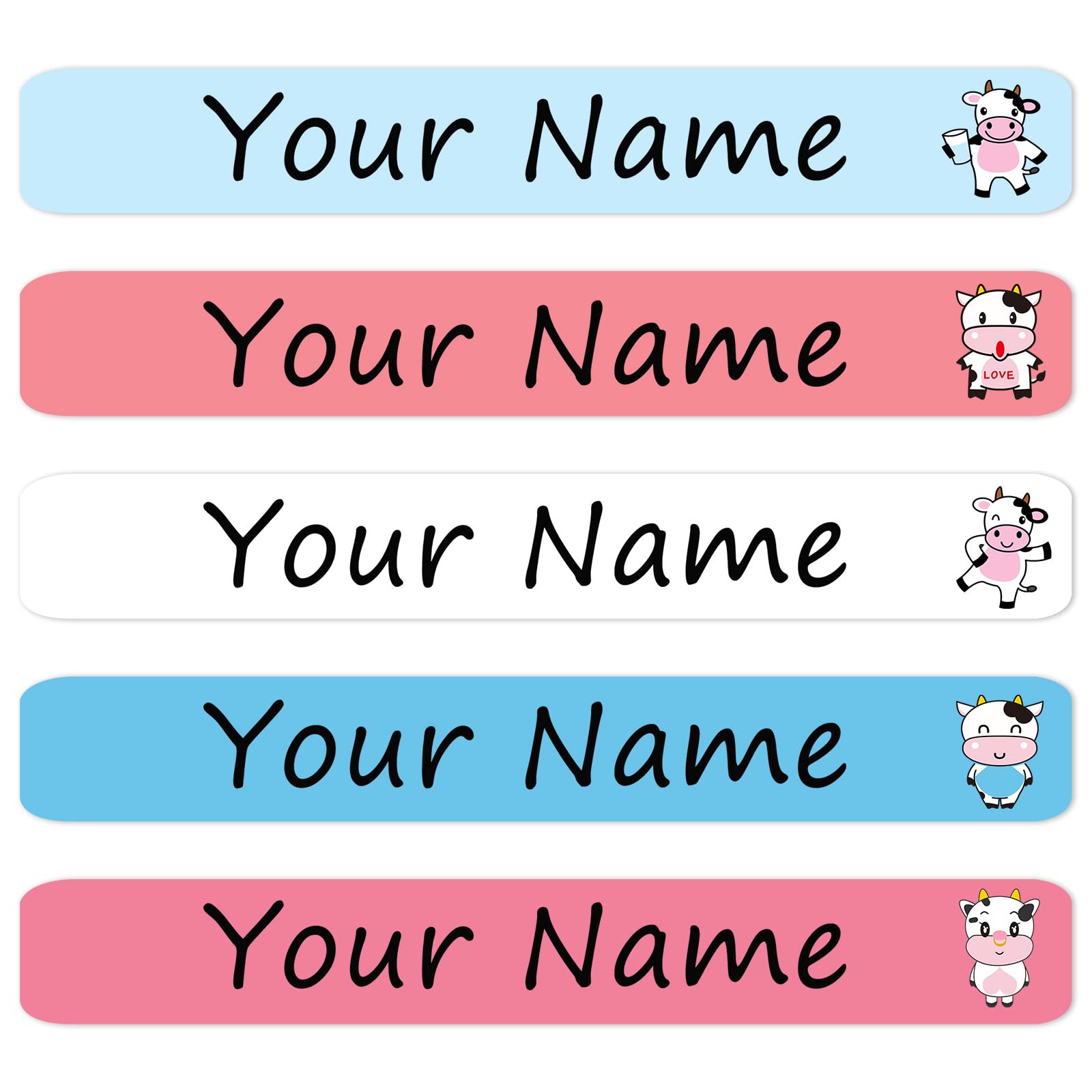 Custom Name Stickers for Kids - 100PCS Waterproof Labels for School & Daycare | Perfect for Water Bottles, Pencils & Stationery