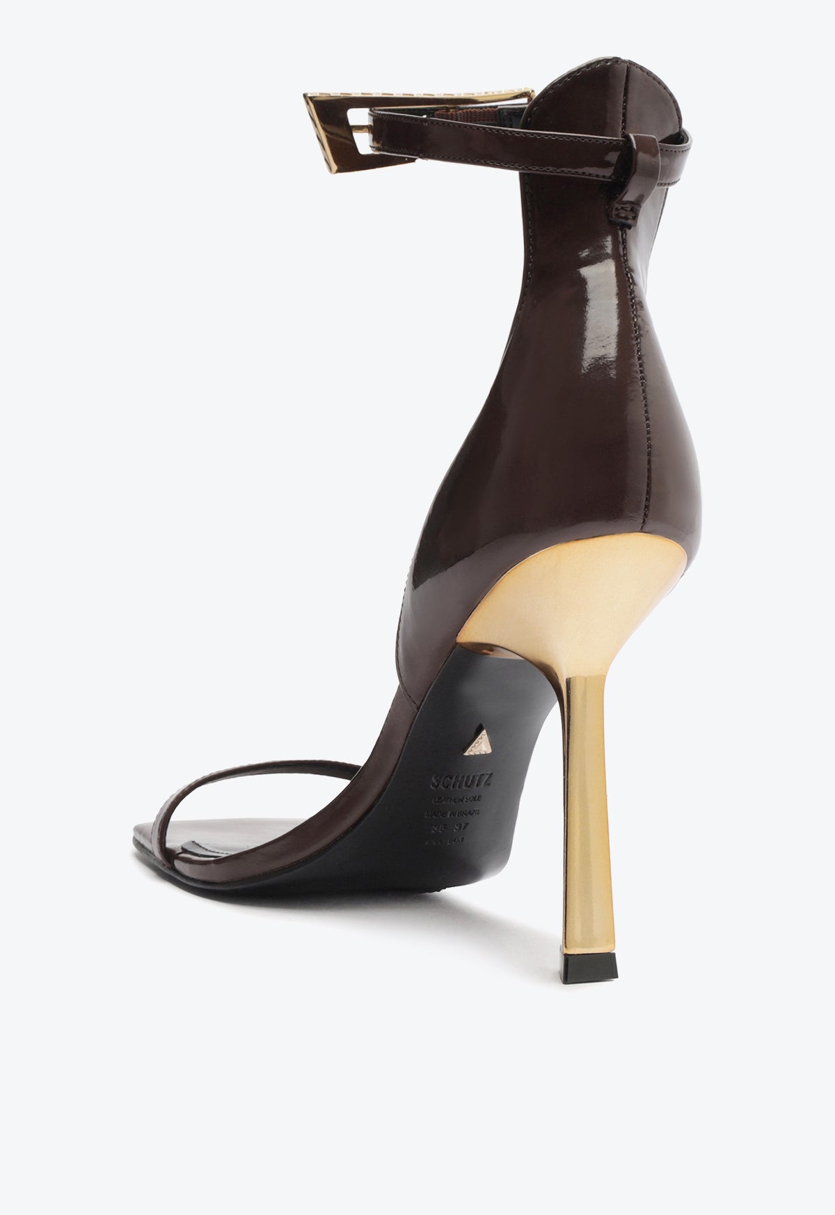 Ciara Women's Patent Leather Sandals - Comfortable Strappy Heeled Sandals for Summer, Weddings & Parties | Fashionable Dress Shoes for Women