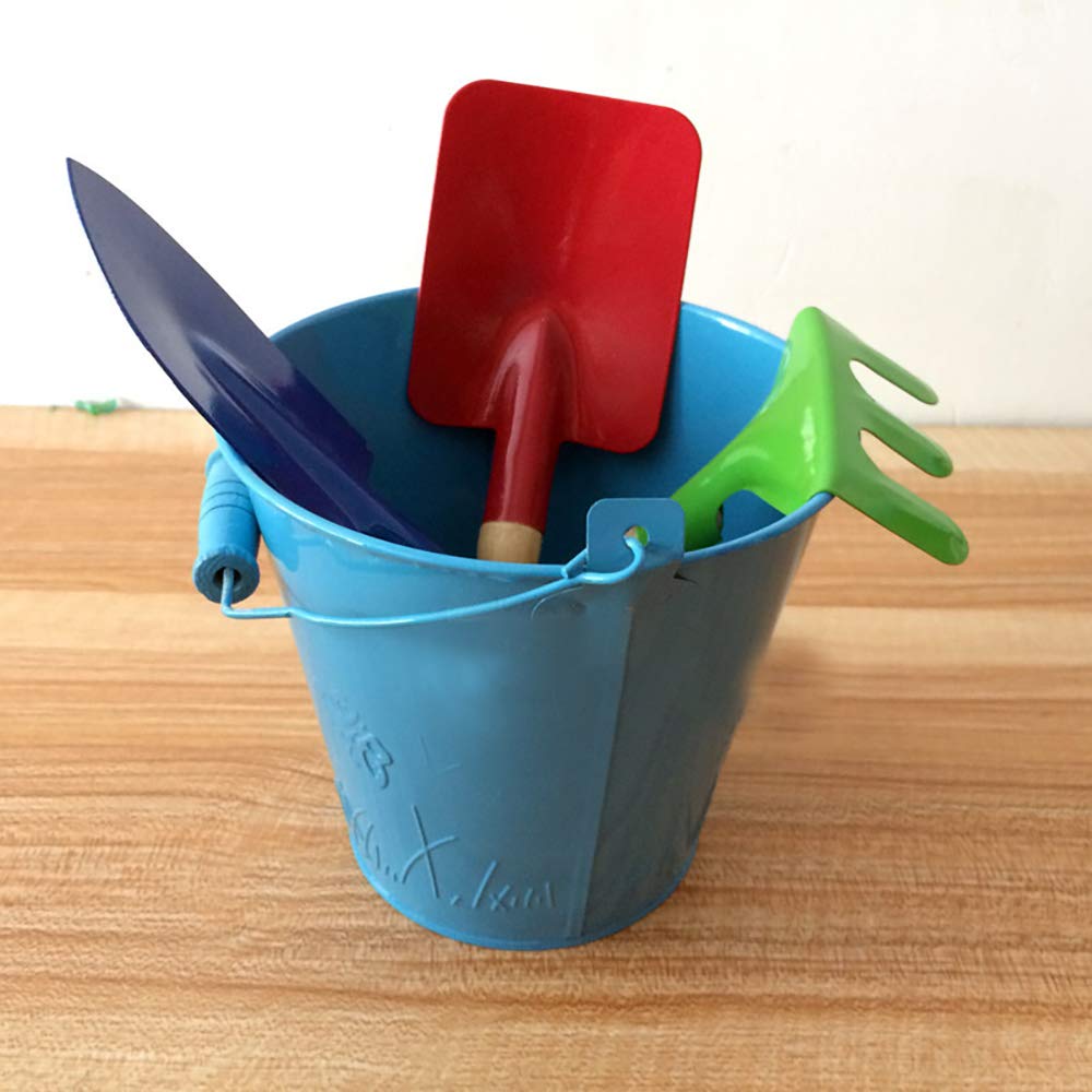 6PCS Kids Gardening Tool Set with Metal & Sturdy Wooden Handle - Safe 8