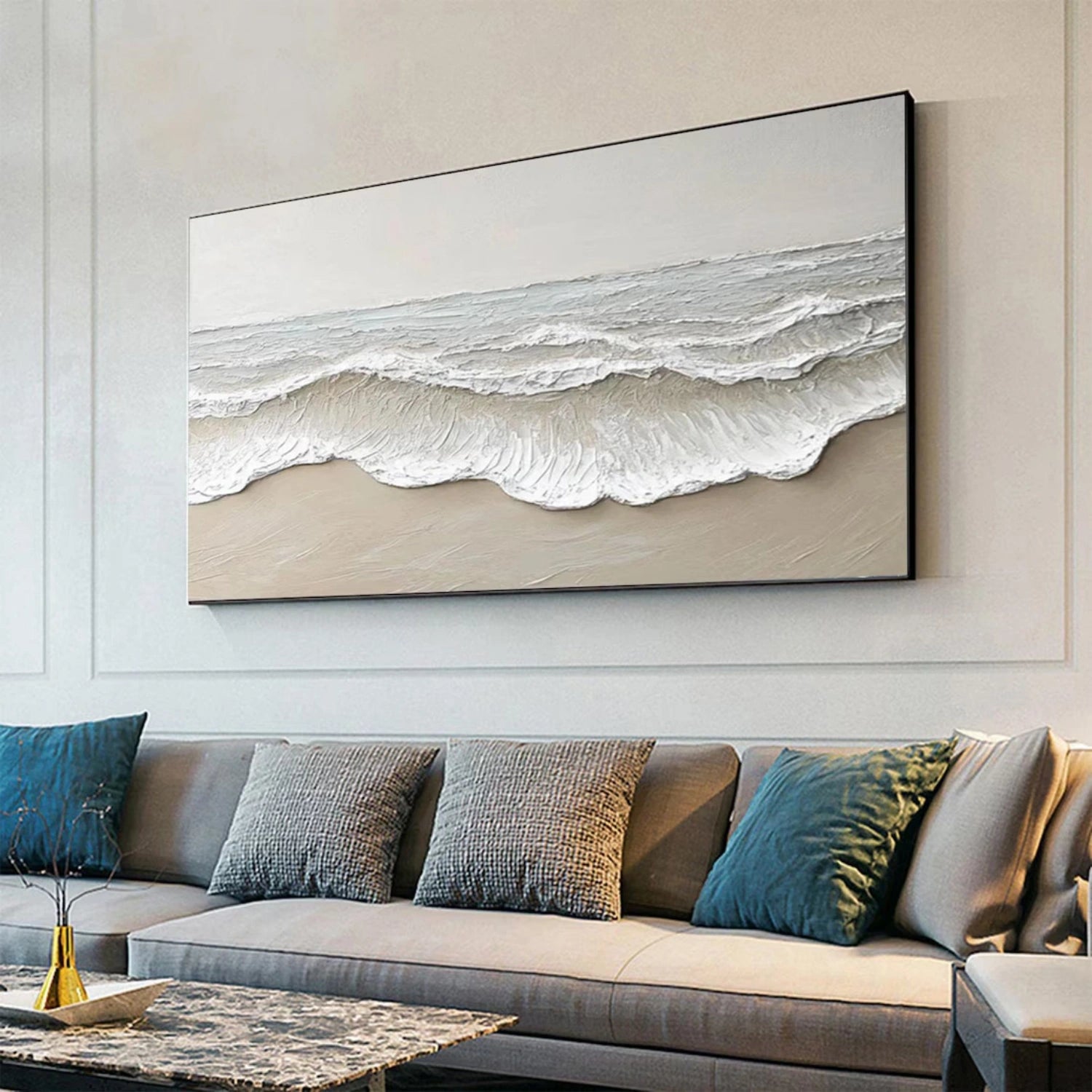 Ocean And Sky Painting #OS 229 - Stunning Seascape Wall Art for Home & Office Decor - Perfect for Living Room, Bedroom or Beach House