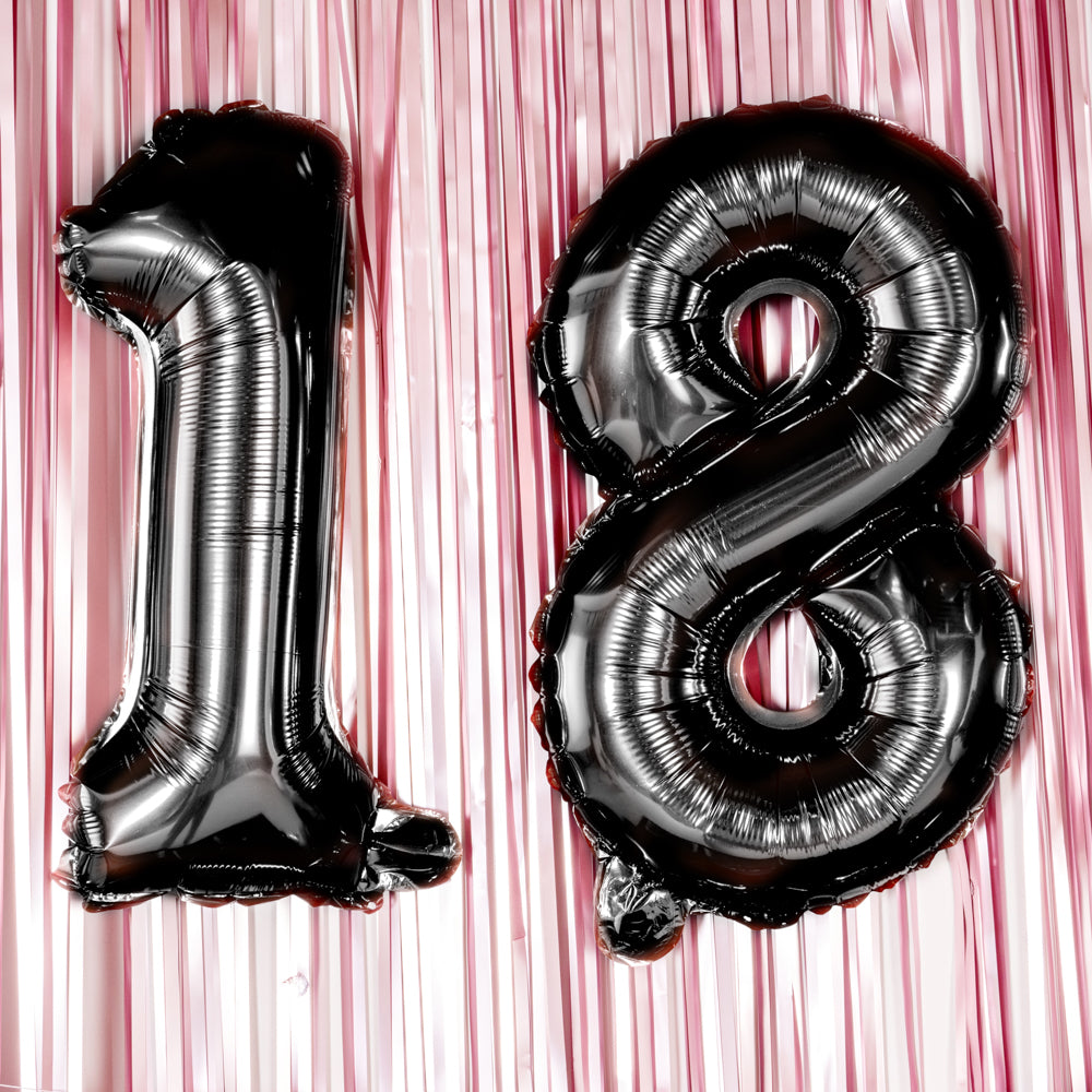 Balloonify Black Mylar Number 8 Balloon - 16 Inch Large Foil Balloon for Birthday Party Decorations (1 Count Box) | Perfect for Anniversary, Graduation & Celebration Events
