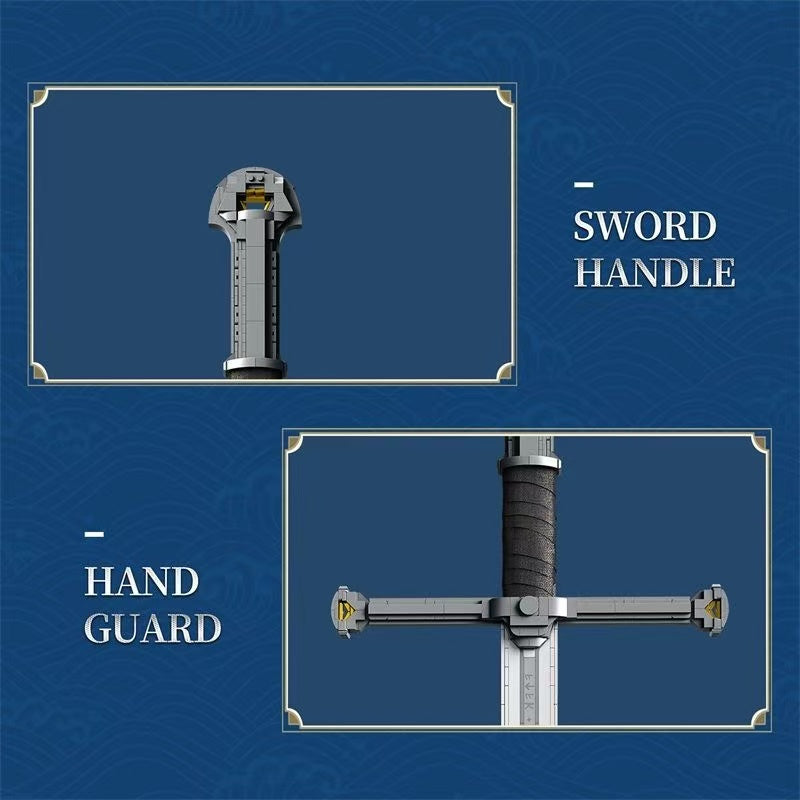 Reobrix 99024 NARTHIL Sword - Medieval Knight Sword Building Blocks Set for Adults & Teens - Perfect for Collectors, Display, and Creative Play