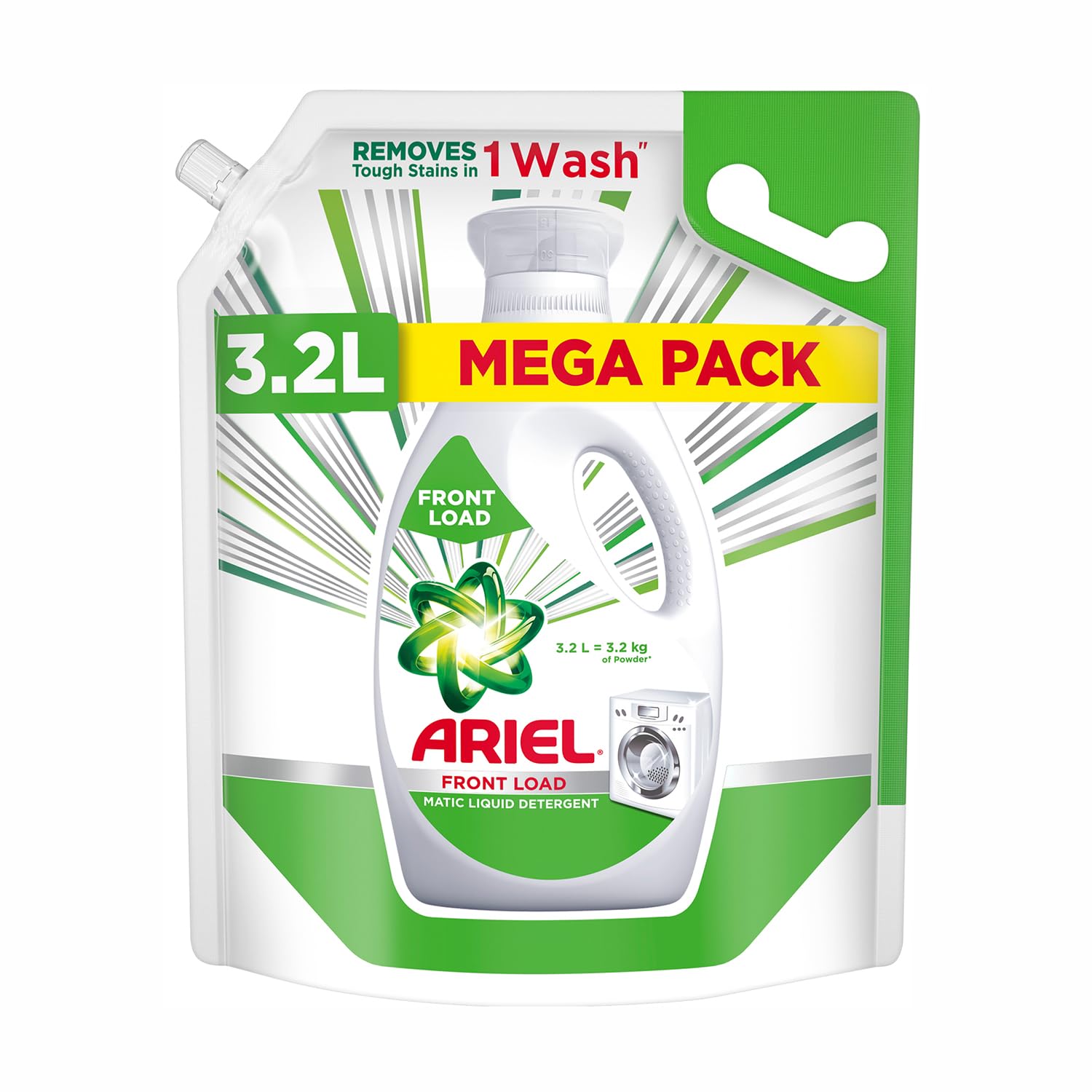 Ariel Front Load Liquid Laundry Detergent 3.2L (108 oz) & Ariel Matic Front Load Washing Powder 2kg (4.4 lb) - High Efficiency HE Cleaner for Sensitive Skin, Ideal for Baby Clothes & Activewear
