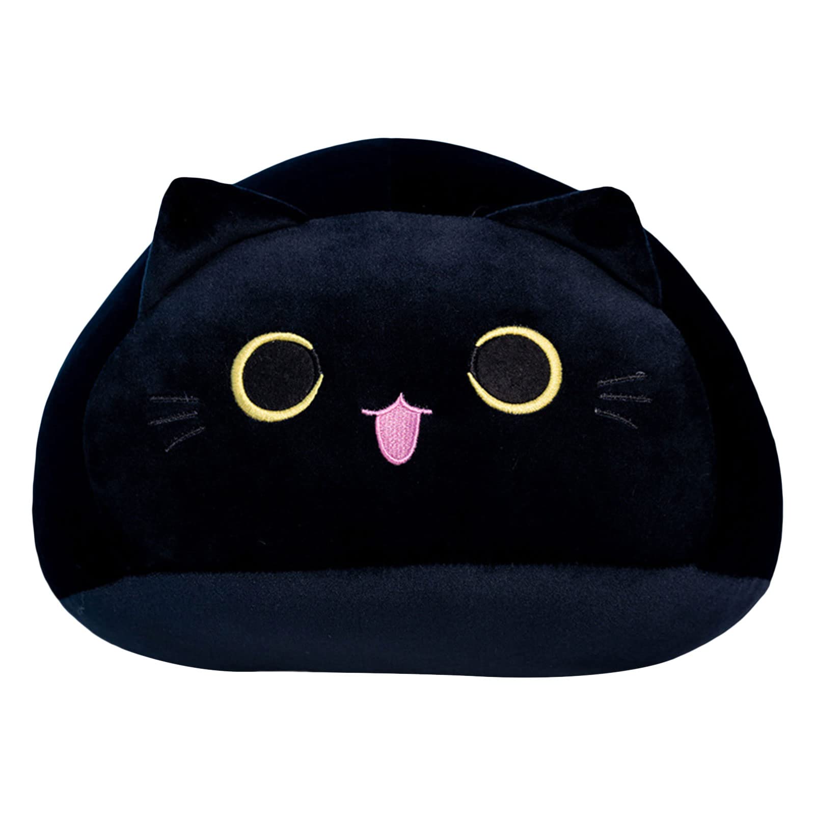 TUSFTAY Shiba Inu Plush Toy - Soft Kawaii Dog Stuffed Animal, Cute Cat Pillow Plushie (7.87 inch) - Perfect Gift for Boys & Girls, Home Decor, Sofa Cuddling, Bedroom Companion (Black Cat)