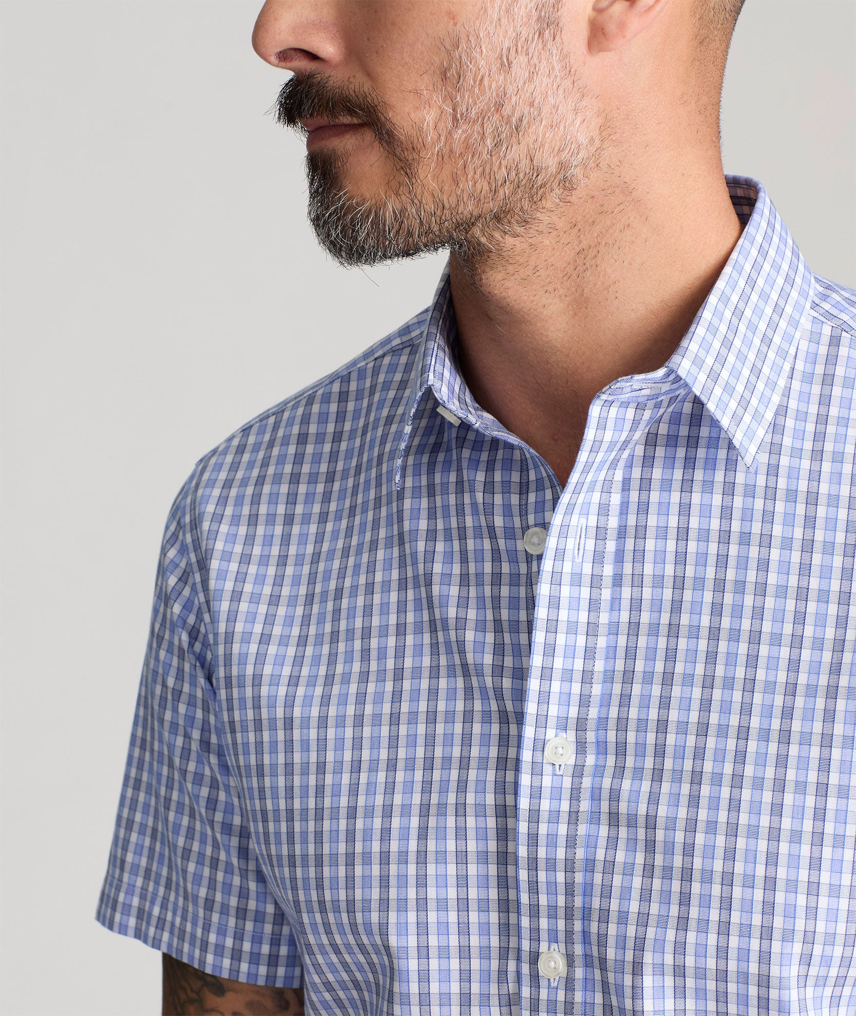 Wrinkle-Free Short Sleeve Dante Shirt for Men - Comfortable Casual Wear for Office, Travel & Summer Outfits