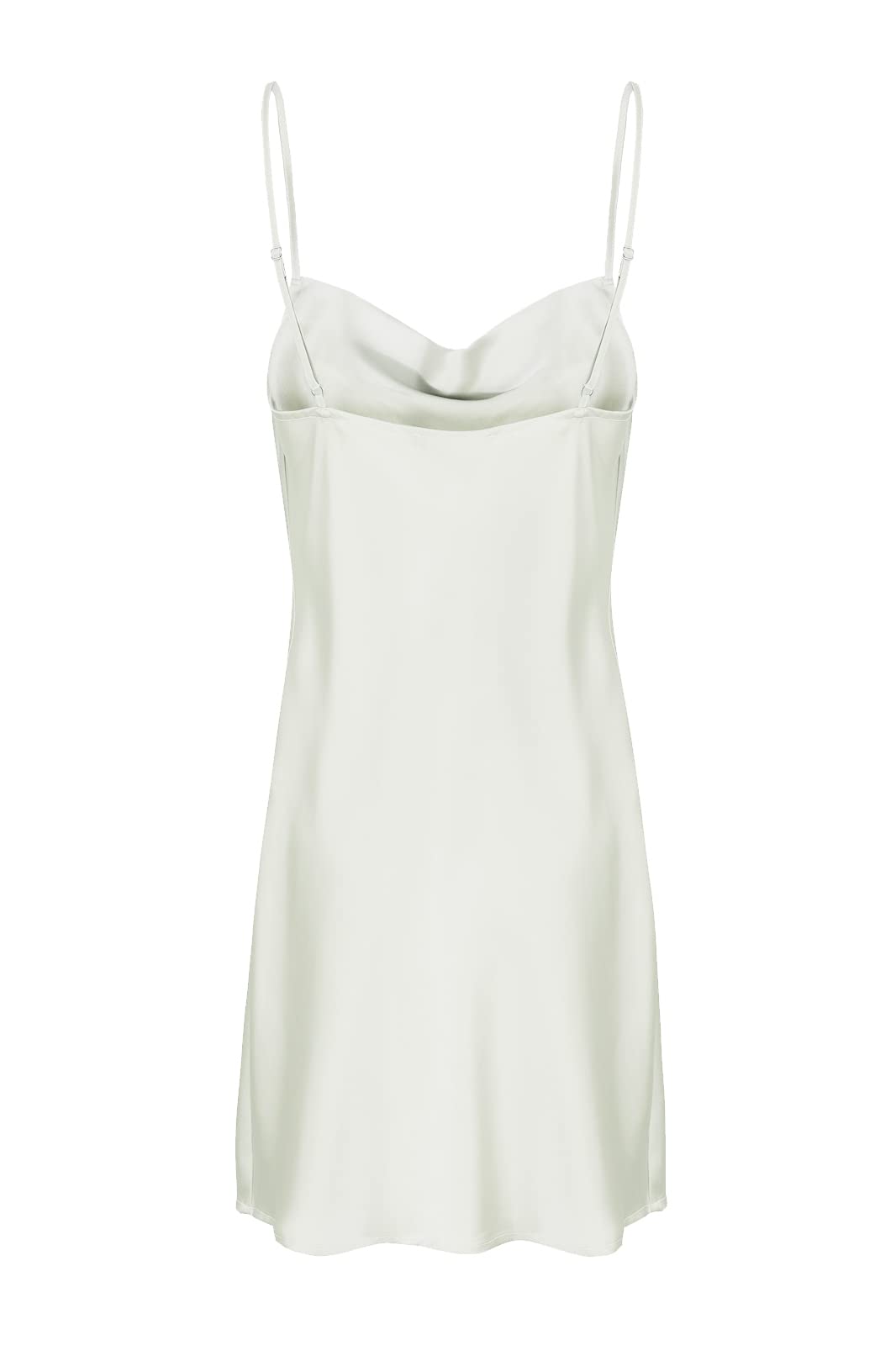 Elegant Women's Satin Slip Dress with Cowl Neck & Spaghetti Straps - Perfect for Cocktail Parties, Beach Events & Evening Occasions