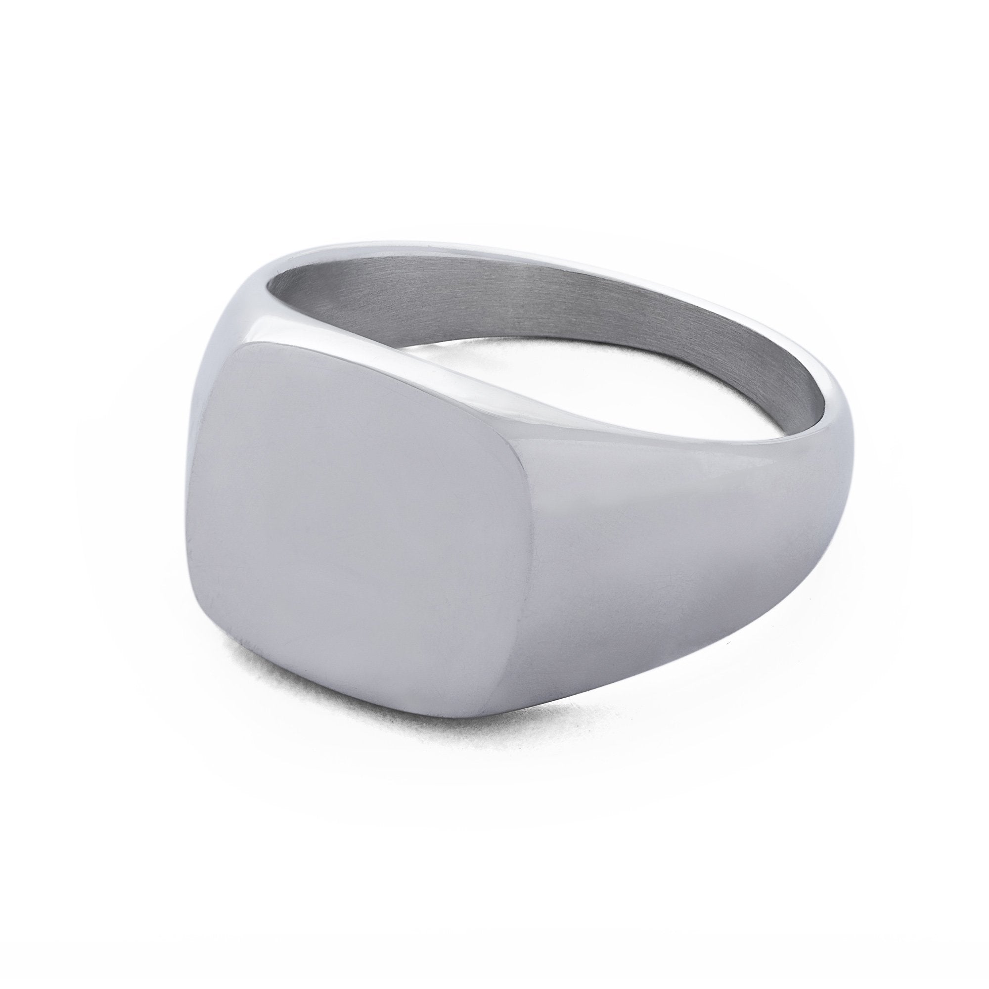 Minimalist Signet Ring for Men & Women - Personalized Engraved Stainless Steel Pinky Ring - Perfect for Gifts, Weddings, and Everyday Fashion Accessories