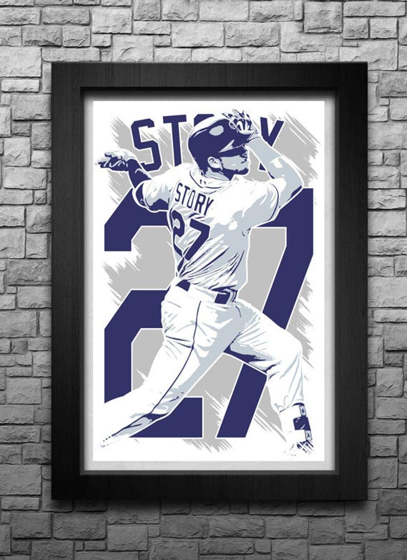 Trevor Story Baseball Poster - High-Quality Art Print for Fans - Perfect for Home, Office & Sports Room Decor