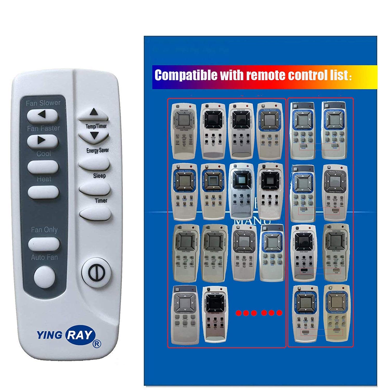 10PCS Universal Replacement Remote Control for Window Air Conditioner - Compatible with Multiple Brands - Easy Setup & Use for Home, Office, or Bedroom Cooling