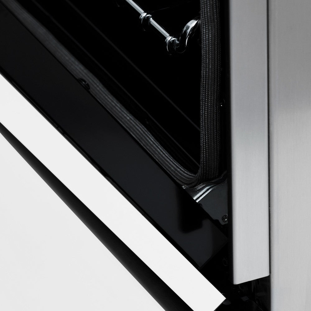 ZLINE 60-inch 7.4 cu. ft. Dual Fuel Range with 9-Burner Gas Cooktop & 2 Electric Convection Ovens - Stainless Steel with White Matte Doors (RA WM 60) | Professional Kitchen Appliance for Home Chefs & Cooking Enthusiasts