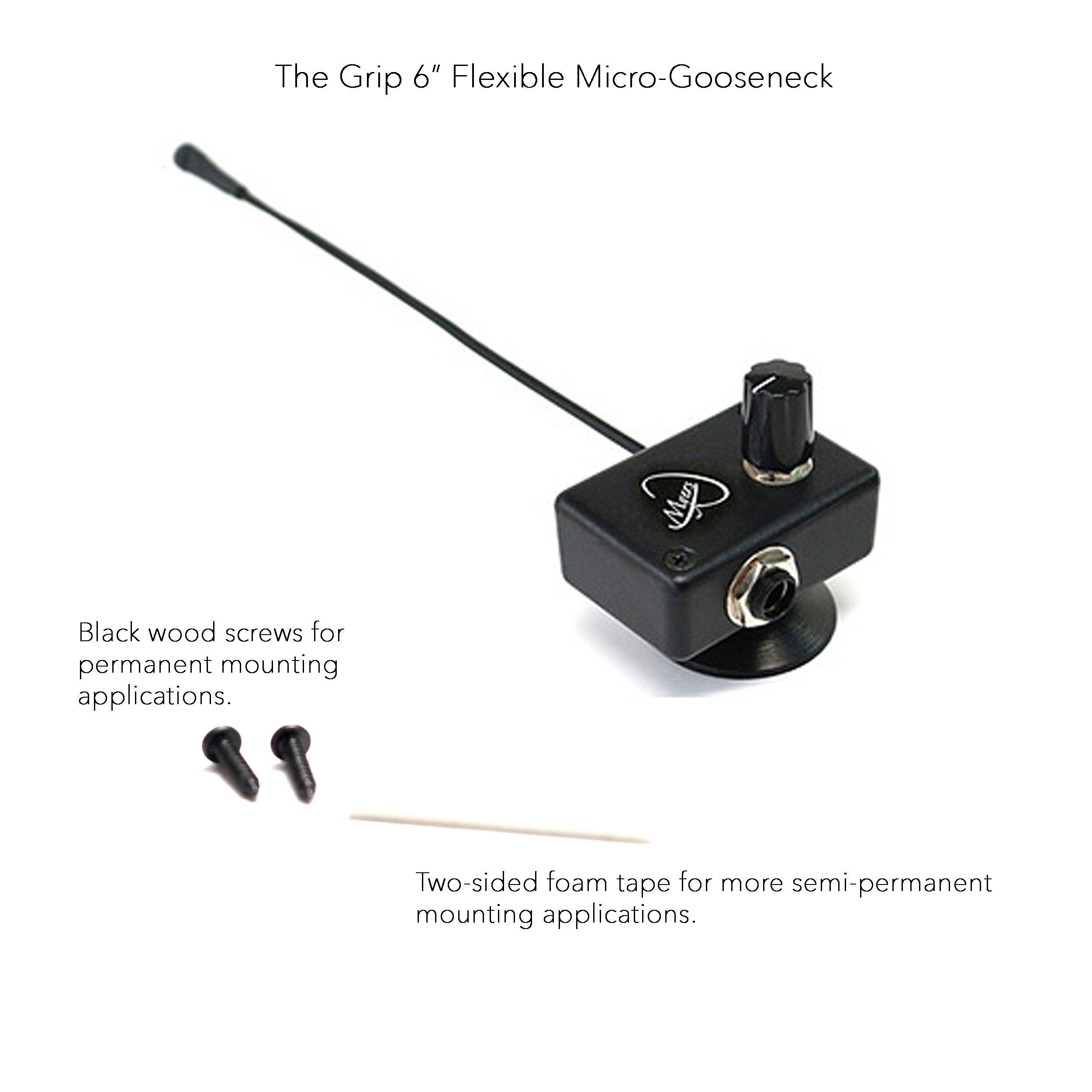 Best Myers Pickups Tenor Acoustic Guitar Microphone with 6-Inch Flexible Gooseneck - Perfect for Live Performances & Studio Recording