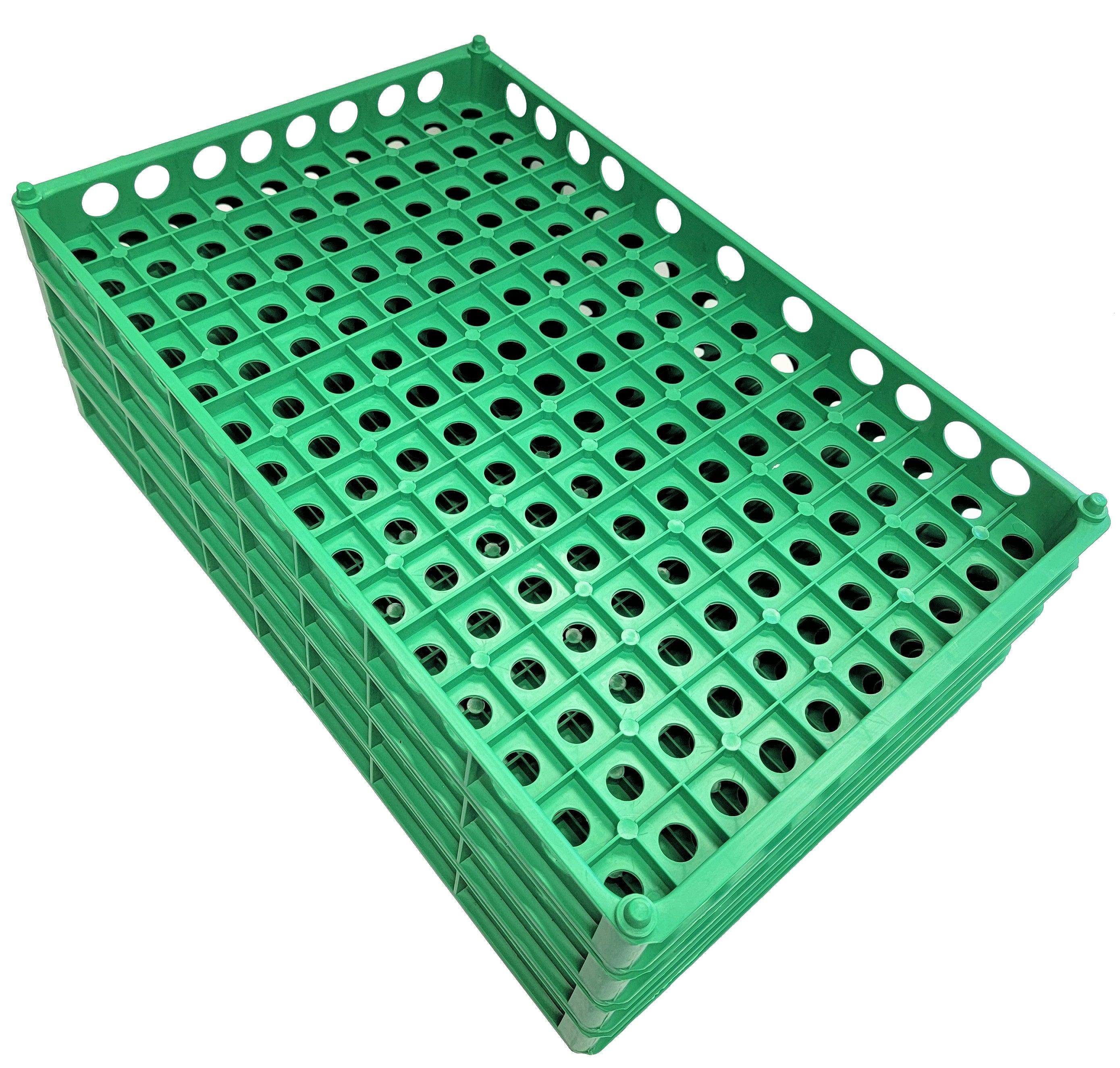 6 Pack Stackable 150 Quail Egg Capacity Plastic Trays - Perfect for Poultry Farms, Farmers Markets & Home Egg Storage