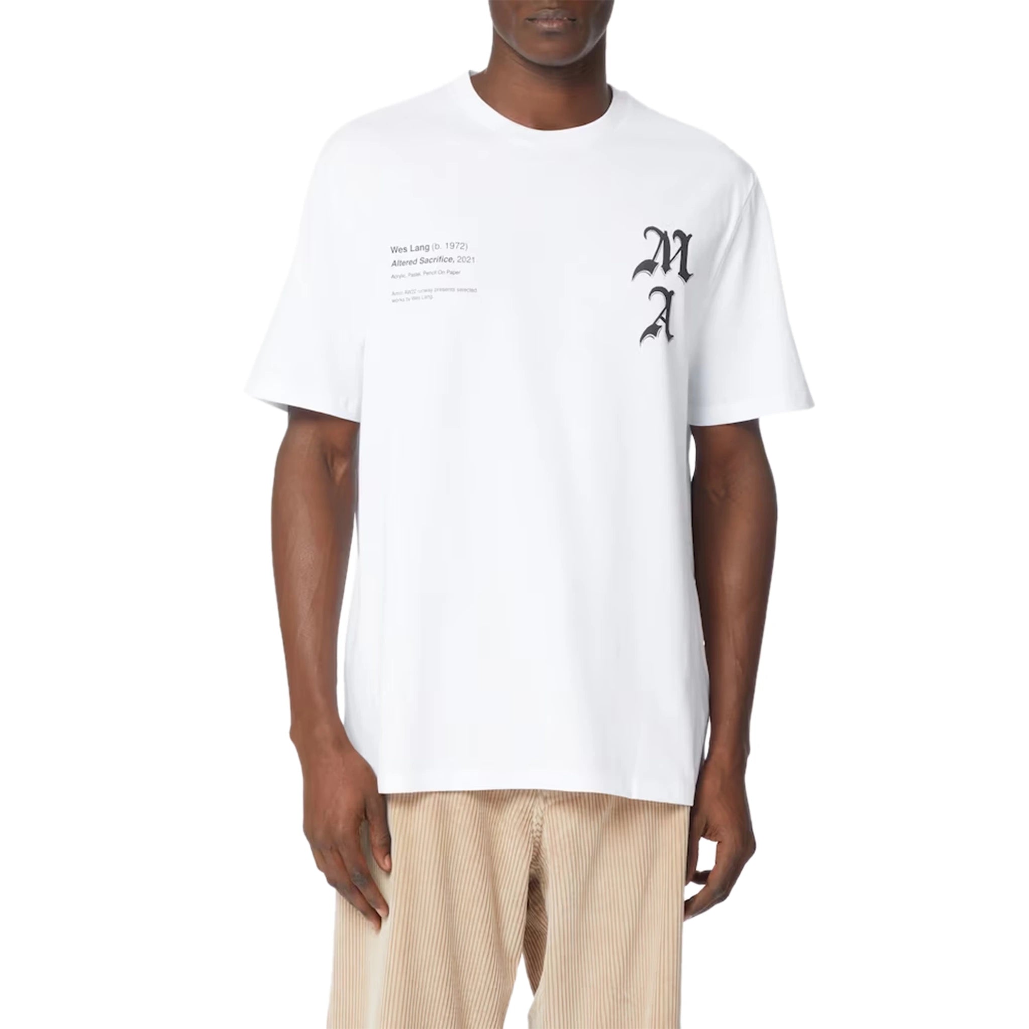 Amiri Wes Lang Checker Skull White Graphic T-Shirt for Men - Streetwear Fashion Tee for Casual Wear & Concert Outfits