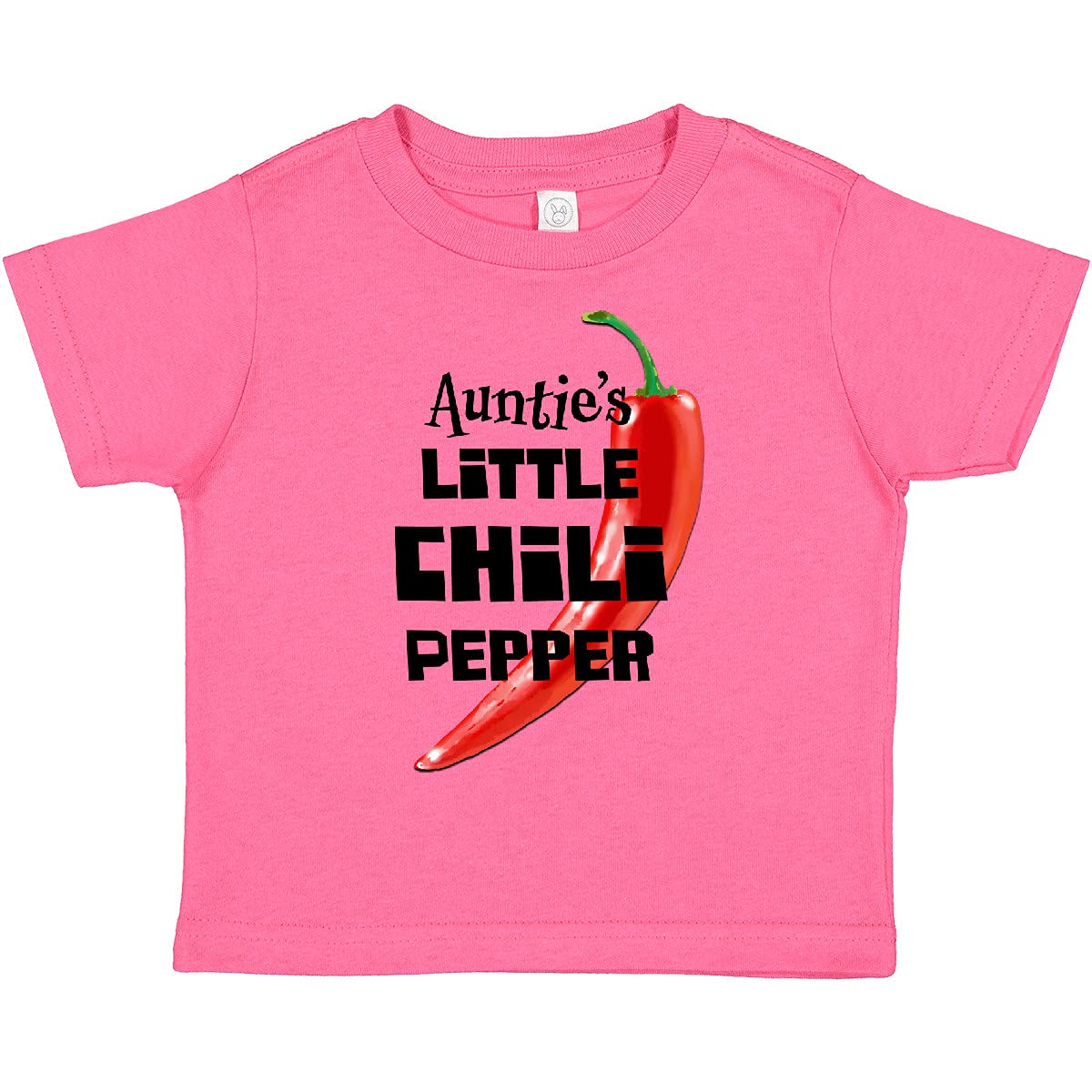 Inktastic Auntie's Little Chili Pepper Toddler T-Shirt - Cute & Comfortable Cotton Tee for Babies & Toddlers - Perfect for Family Outings, Playdates & Photo Shoots