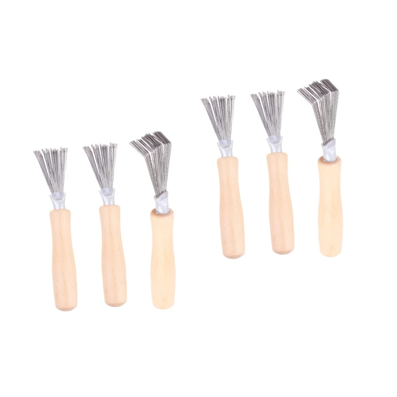 Lurrose 6-Piece Hair Brush Cleaning Kit - Metal Wire Comb Cleaner, Barber Clipper Brush & Hair Remover Tool for Salon, Home & Travel Use - Perfect for Removing Hair from Brushes, Combs & Styling Tools