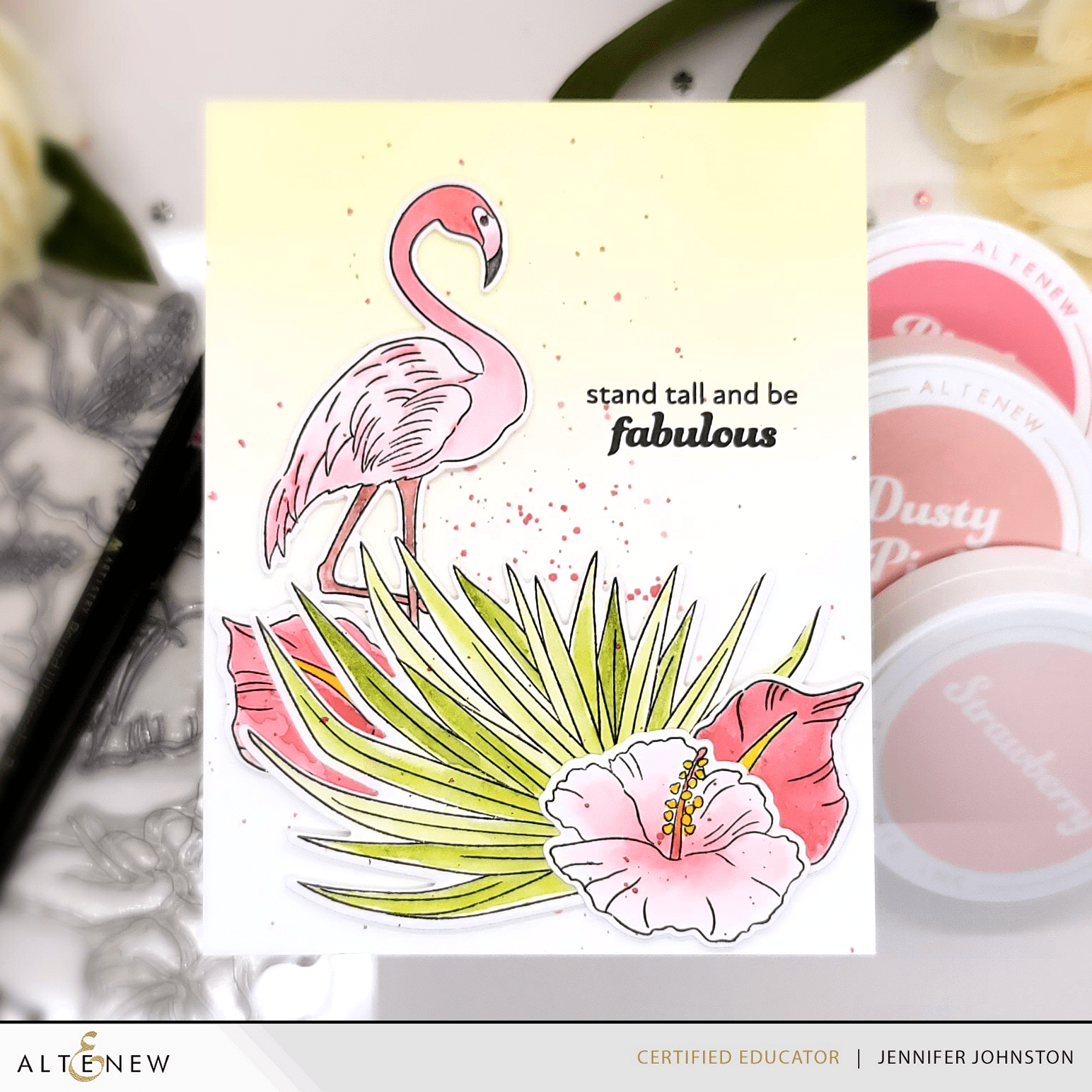 Blushberry Bliss Fresh Dye Ink - Premium Alcohol-Based Ink for Card Making, Scrapbooking & DIY Crafts - Perfect for Stamping, Coloring & Mixed Media Art Projects